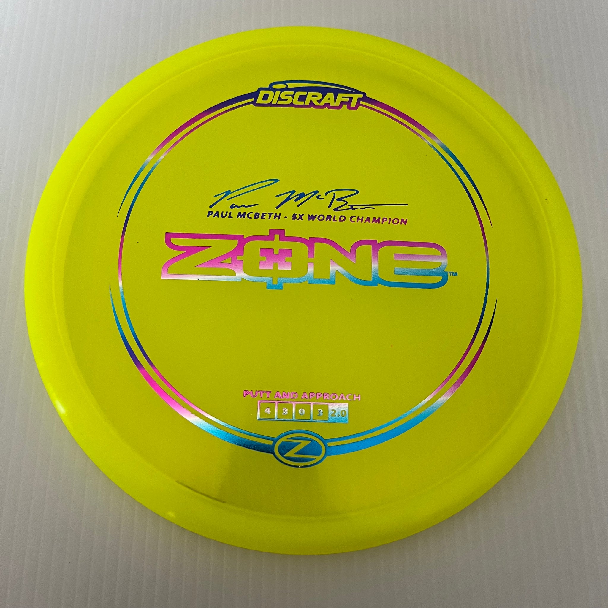 Discraft Paul McBeth 5x Z Zone 4/3/0/3 (170-172g)