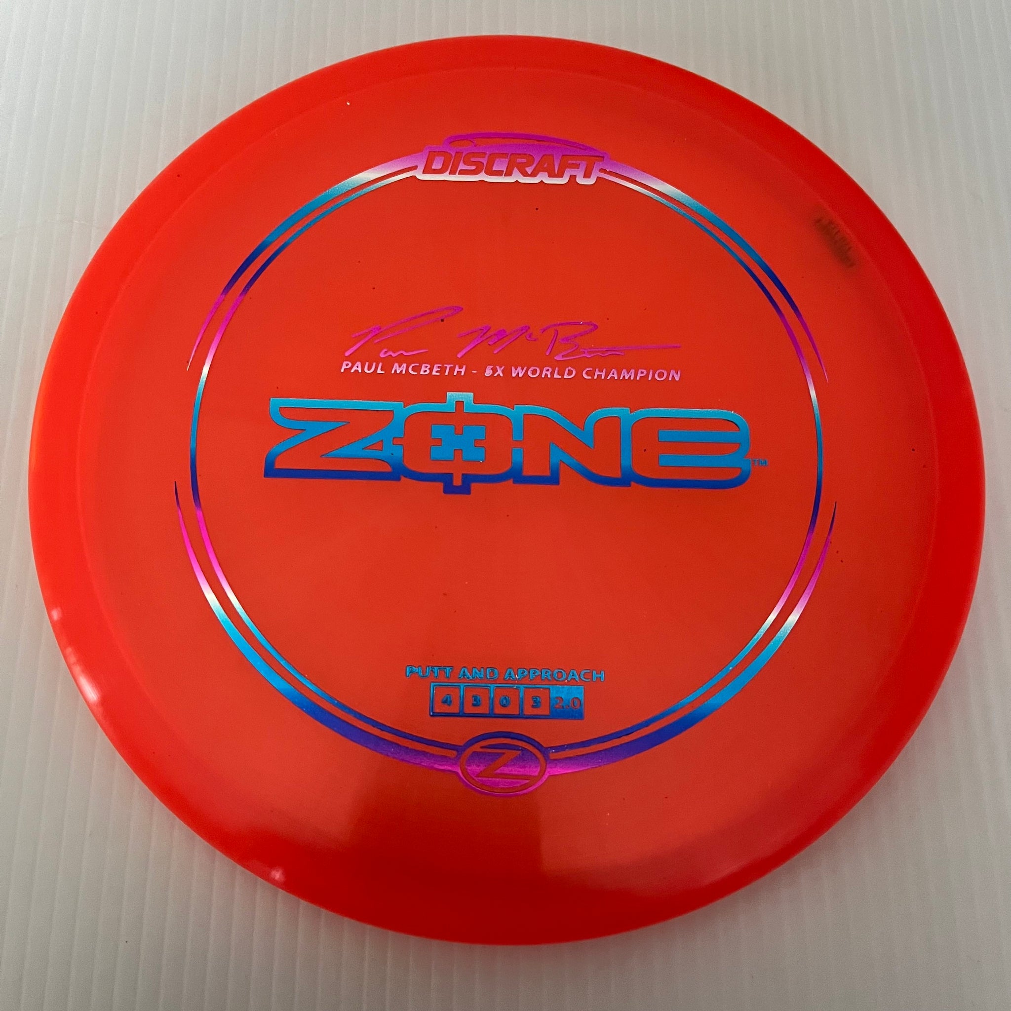 Discraft Paul McBeth 5x Z Zone 4/3/0/3 (170-172g)