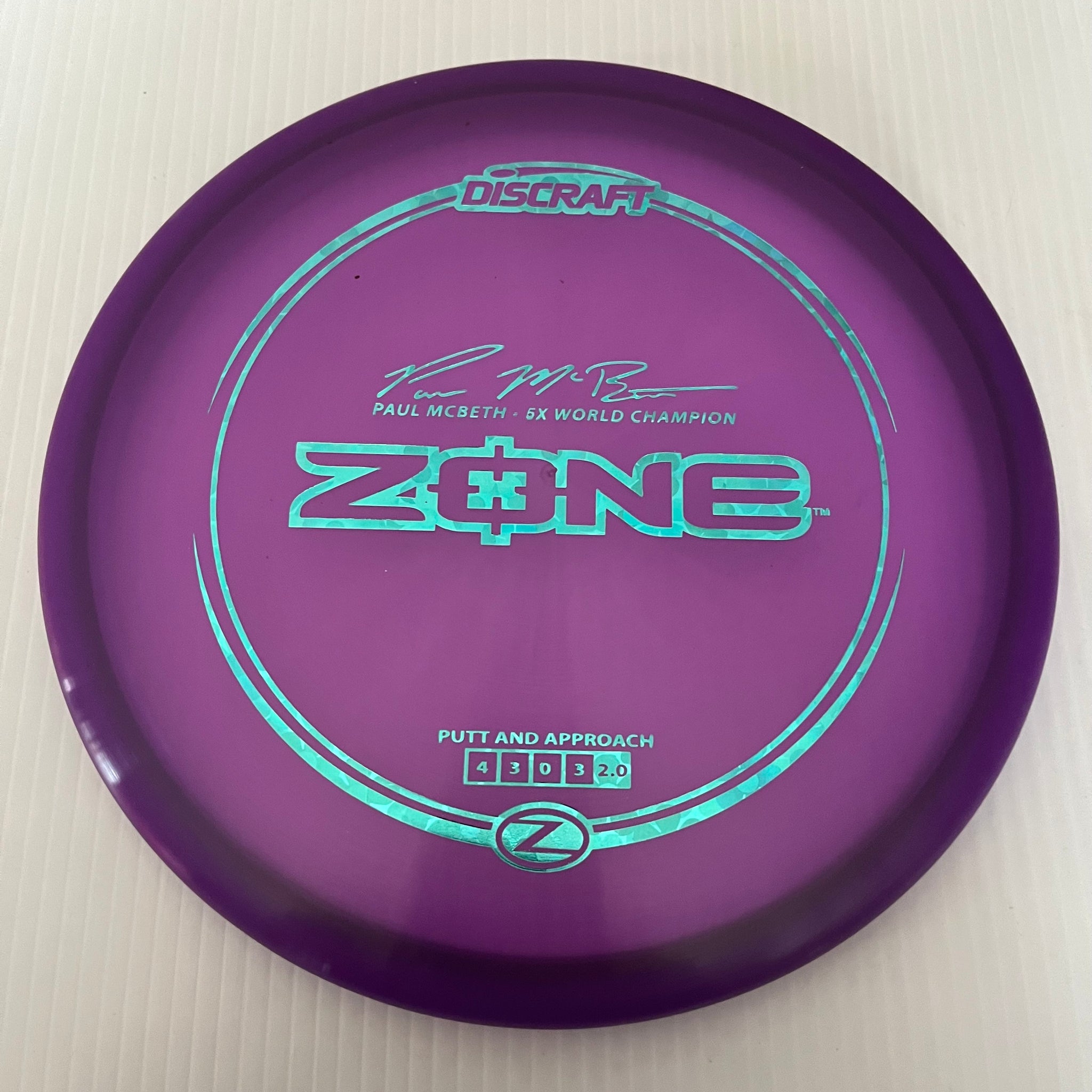 Discraft Paul McBeth 5x Z Zone 4/3/0/3 (173-174g)