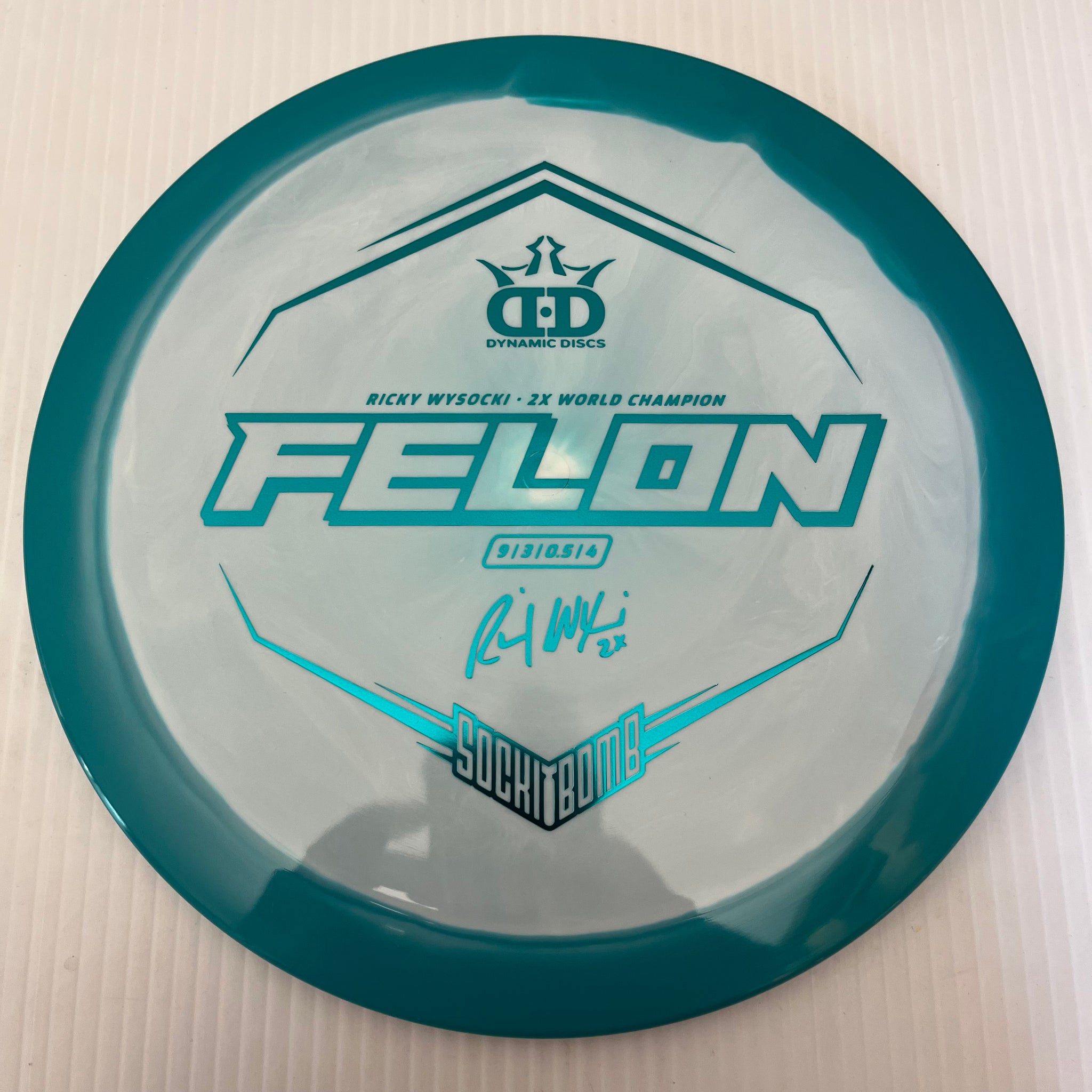 Dynamic Discs 2x Ricky Wysocki Sockibomb Fuzion Orbit Felon 9/3/0.5/4