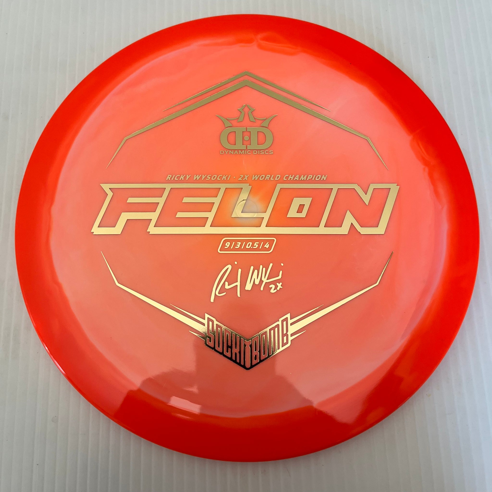 Dynamic Discs 2x Ricky Wysocki Sockibomb Fuzion Orbit Felon 9/3/0.5/4