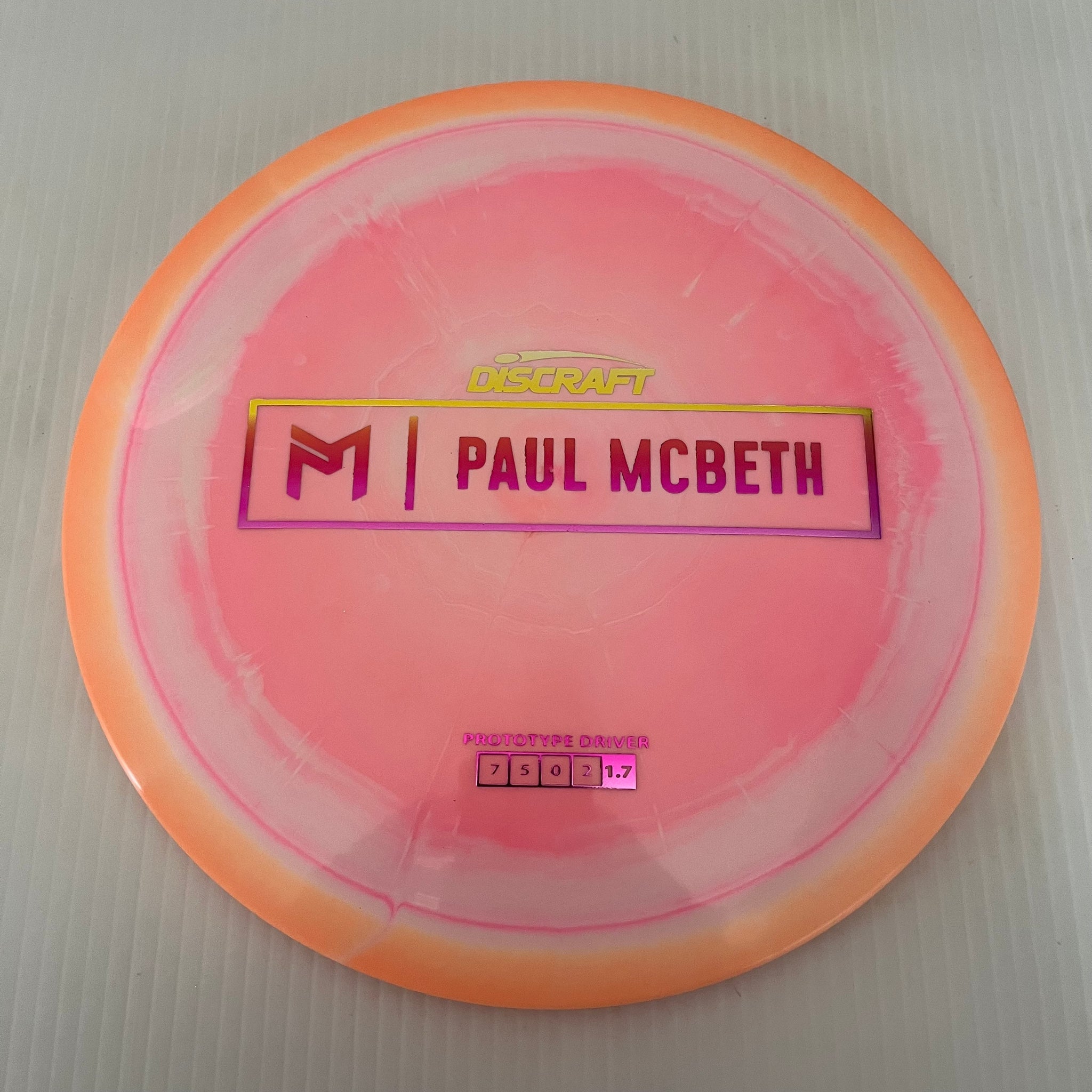 Discraft Paul McBeth Prototype Swirly ESP Athena 7/5/0/2