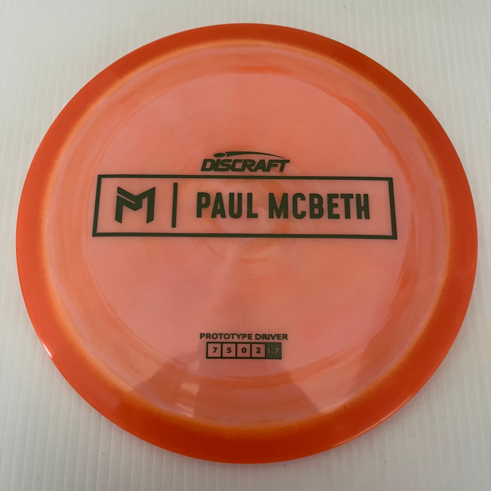 Discraft Paul McBeth Prototype Swirly ESP Athena 7/5/0/2