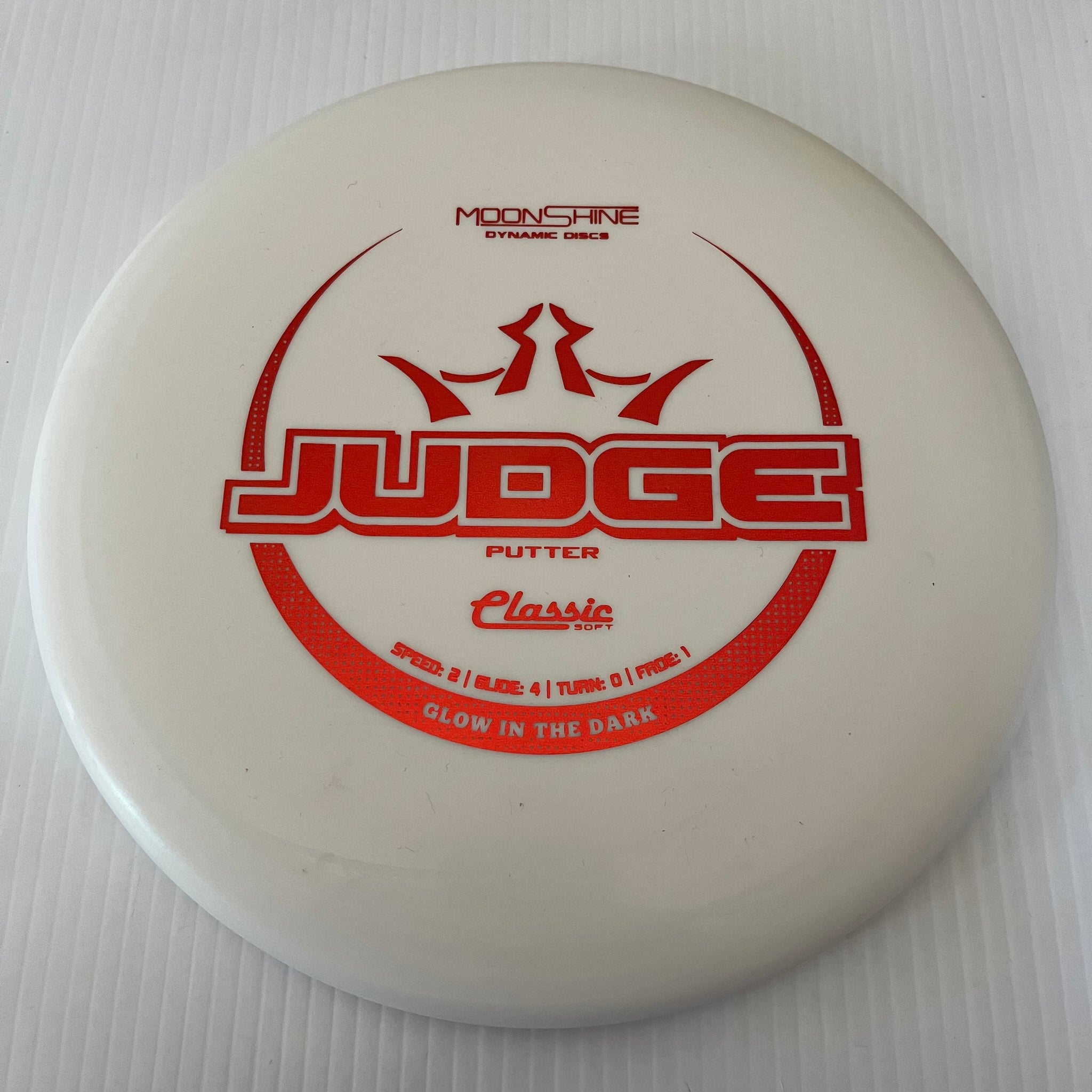 Dynamic Discs Classic Soft Moonshine Glow Judge 2/4/0/1