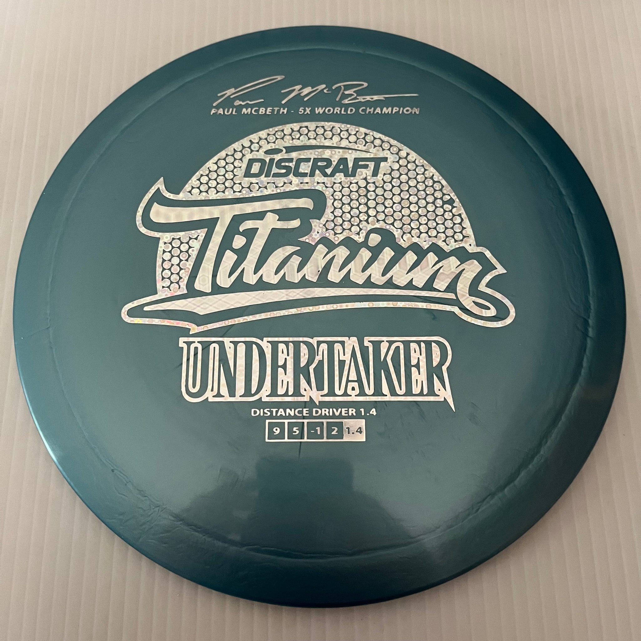 Discraft 5x Paul McBeth Titanium Undertaker 9/5/-1/2