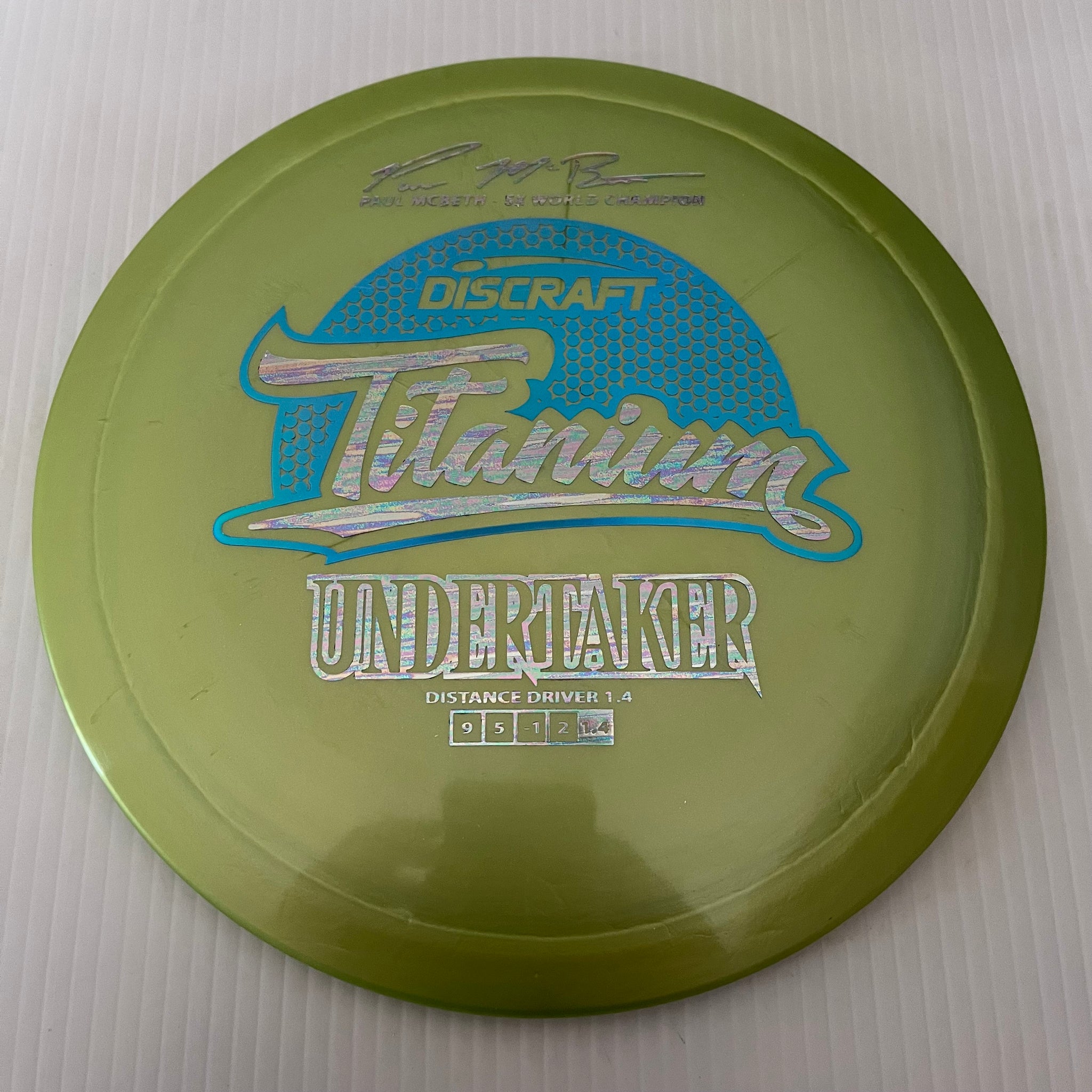Discraft 5x Paul McBeth Titanium Undertaker 9/5/-1/2
