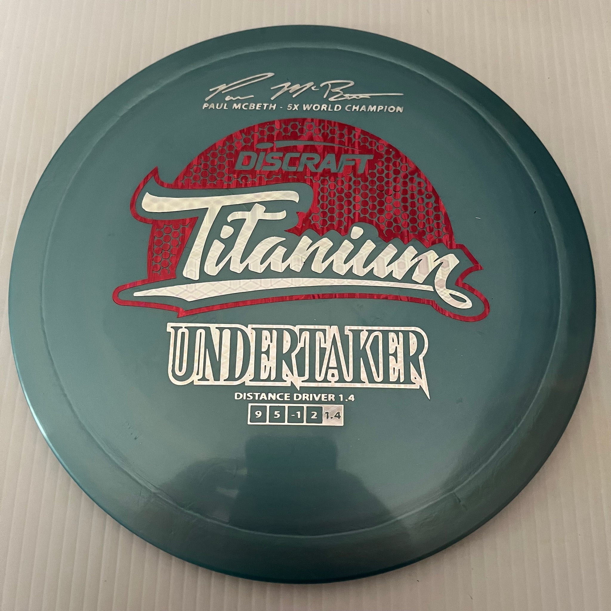 Discraft 5x Paul McBeth Titanium Undertaker 9/5/-1/2
