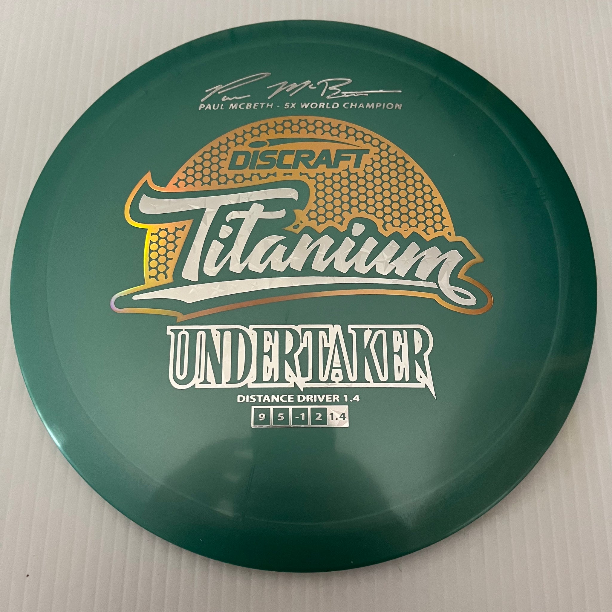 Discraft 5x Paul McBeth Titanium Undertaker 9/5/-1/2