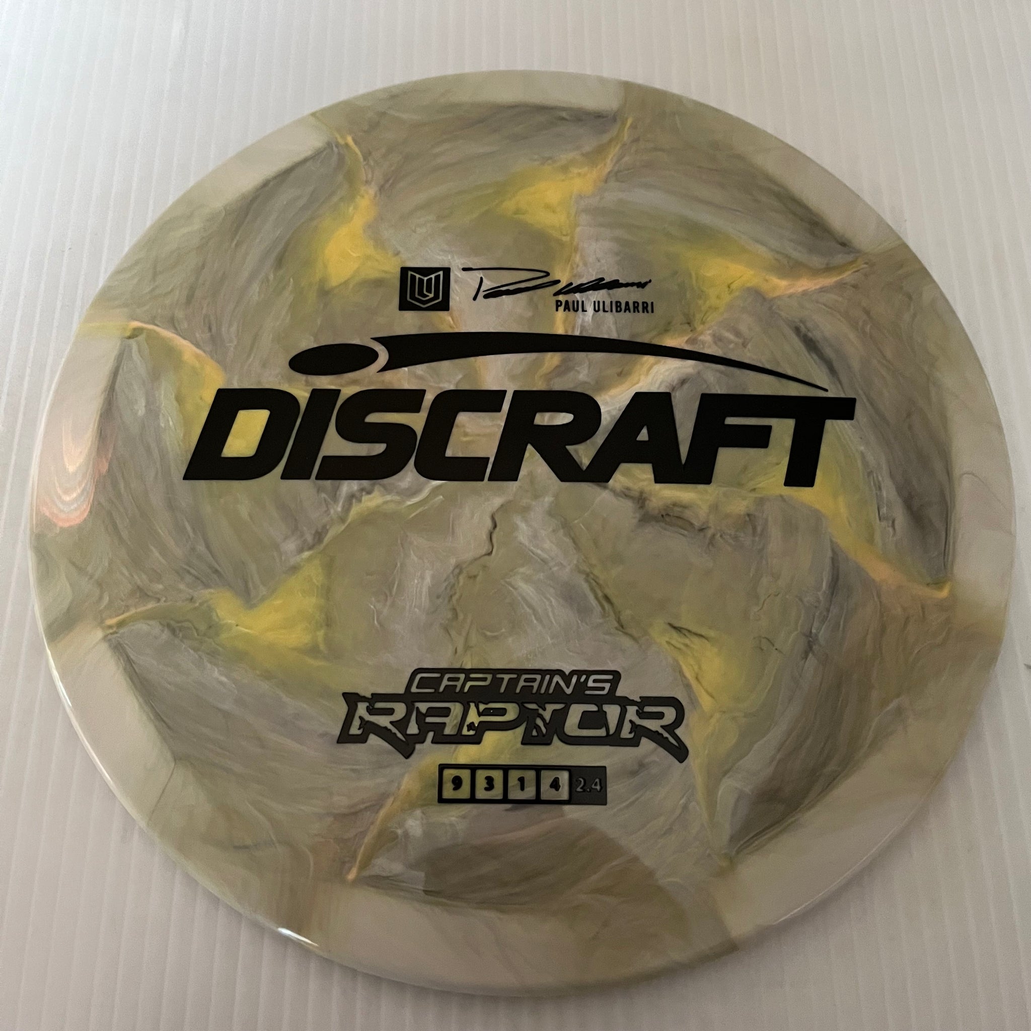 Discraft 2023 Paul Ulibarri Swirly ESP Captain's Raptor 9/3/1/4 (Maxweight)