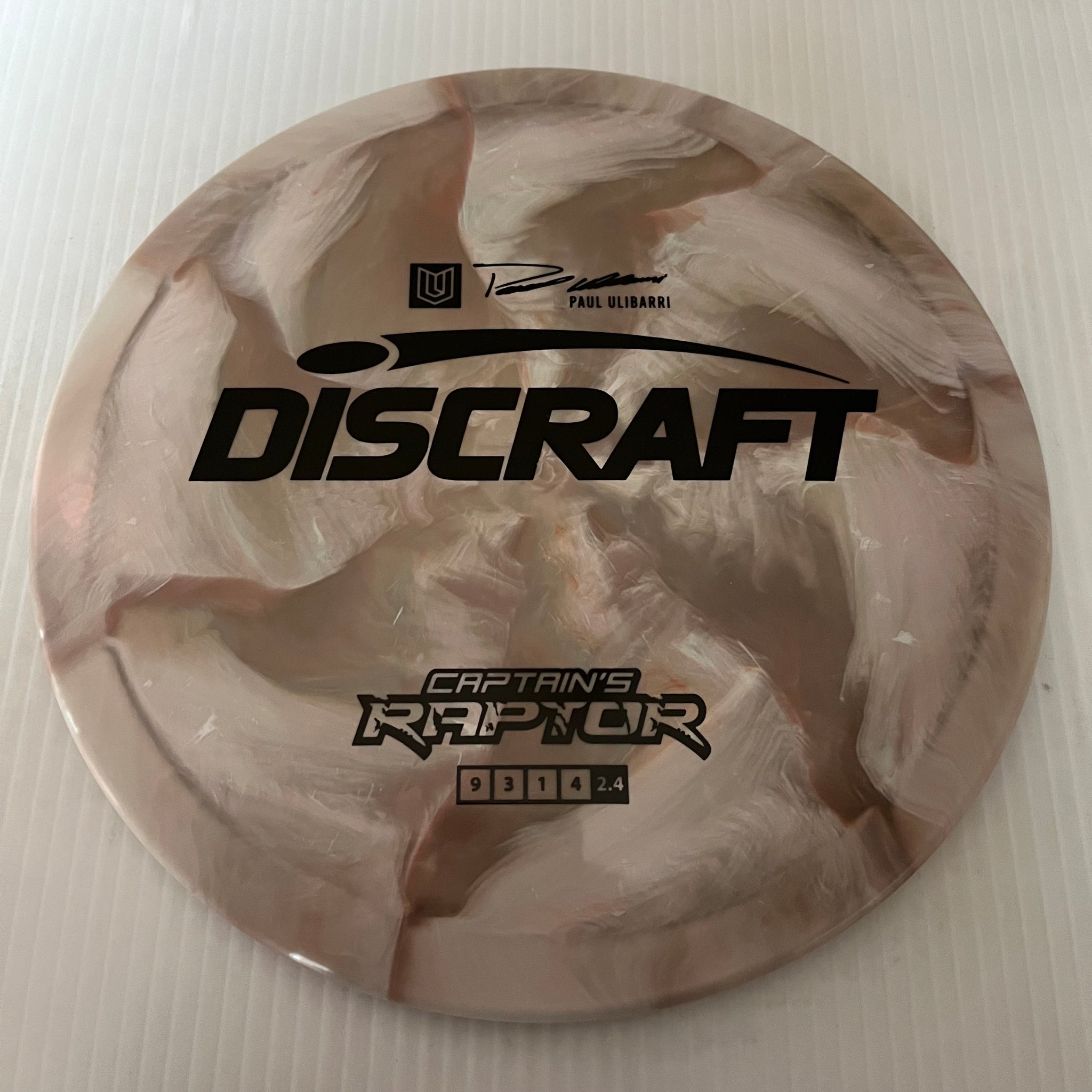 Discraft 2023 Paul Ulibarri Swirly ESP Captain's Raptor 9/3/1/4 (Maxweight)