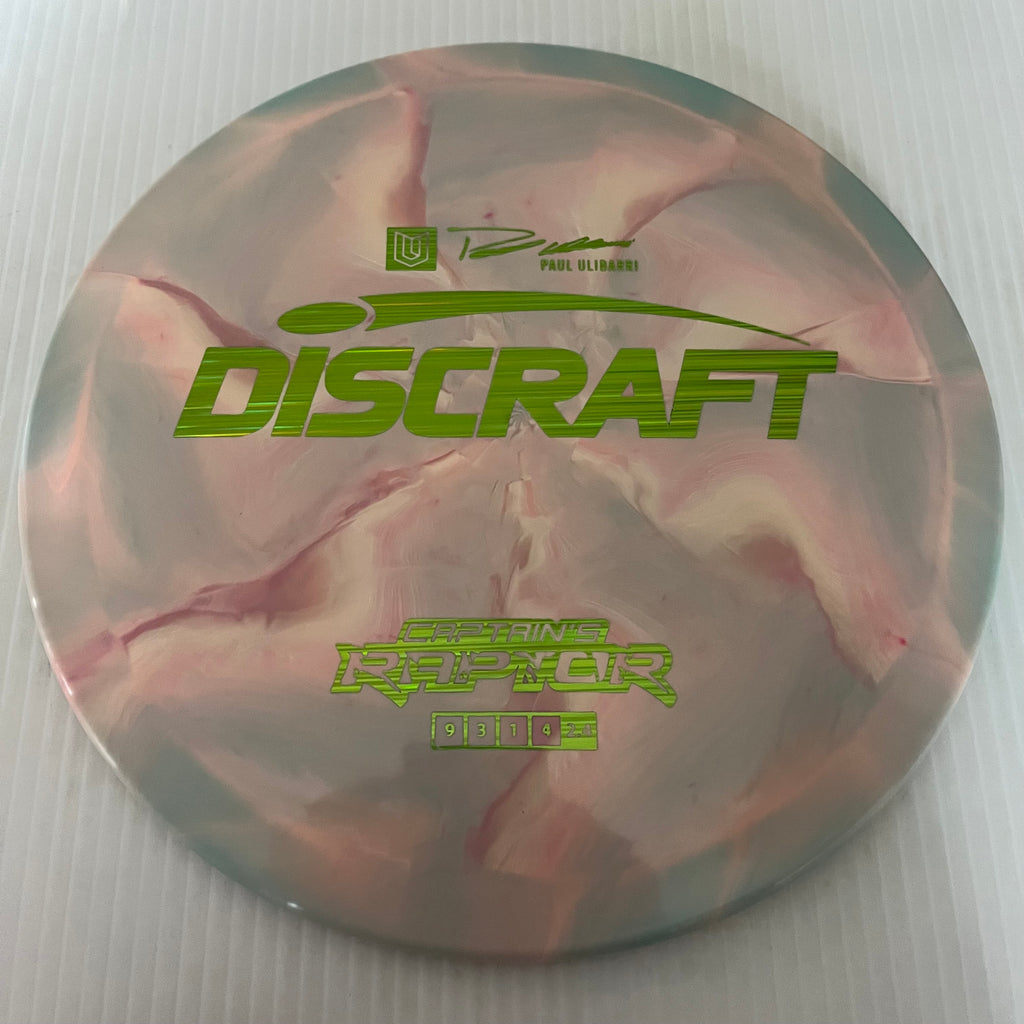 Discraft 2023 Paul Ulibarri Swirly ESP Captain's Raptor 9/3/1/4 (Maxweight)