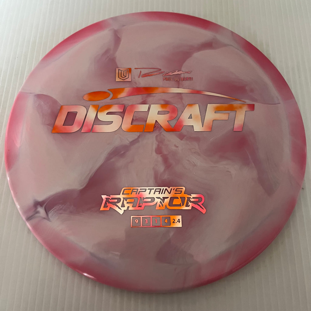 Discraft 2023 Paul Ulibarri Swirly ESP Captain's Raptor 9/3/1/4 (Maxweight)