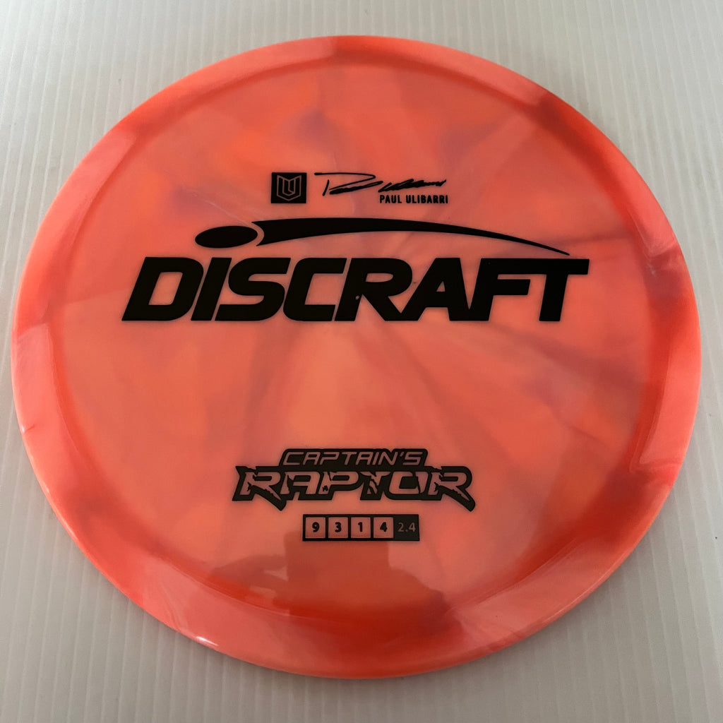 Discraft 2023 Paul Ulibarri Swirly ESP Captain's Raptor 9/3/1/4 (Maxweight)