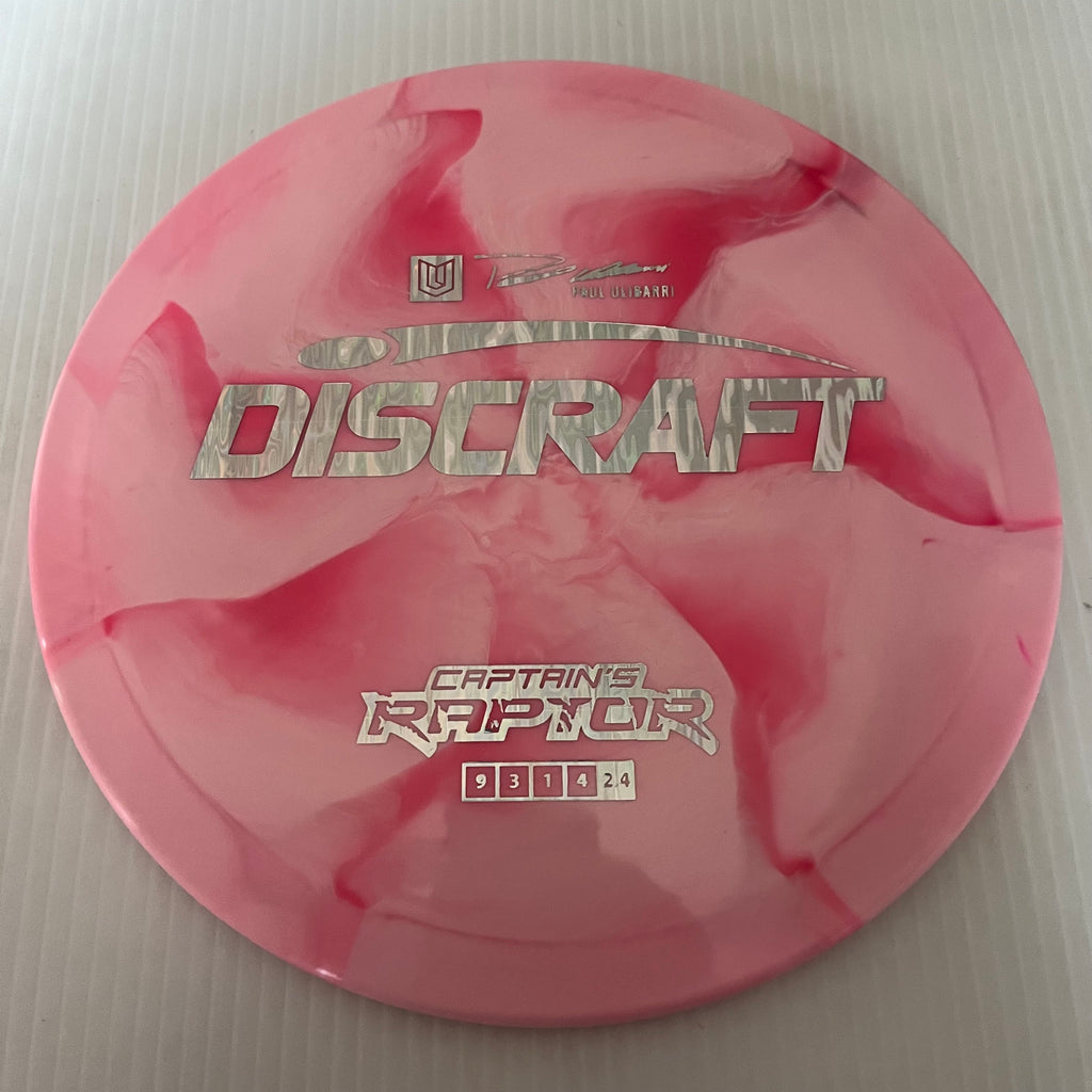 Discraft 2023 Paul Ulibarri Swirly ESP Captain's Raptor 9/3/1/4 (Maxweight)