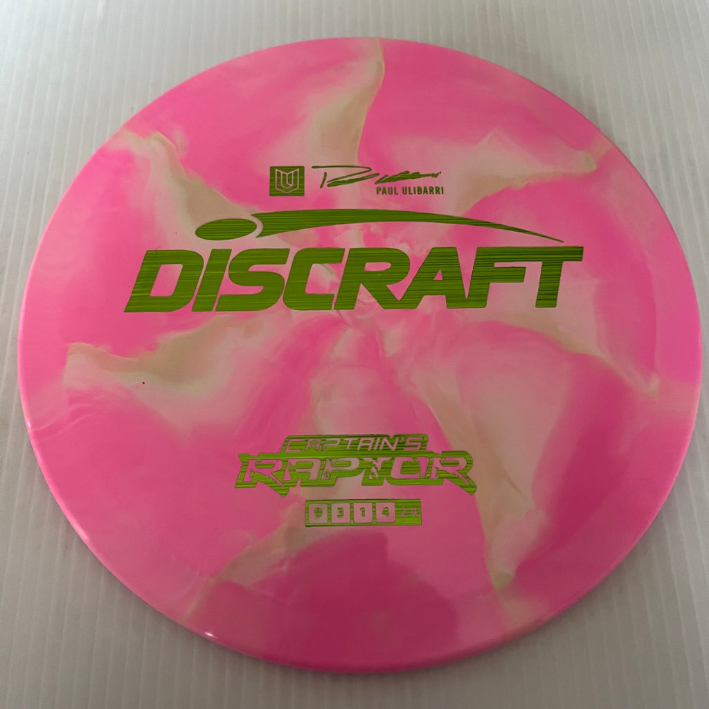Discraft 2023 Paul Ulibarri Swirly ESP Captain's Raptor 9/3/1/4 (Maxweight)