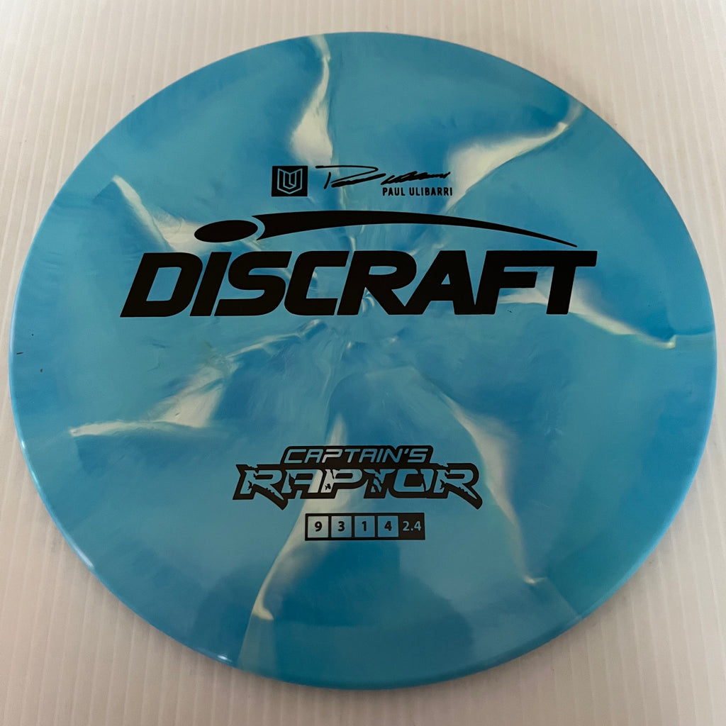 Discraft 2023 Paul Ulibarri Swirly ESP Captain's Raptor 9/3/1/4 (Maxweight)