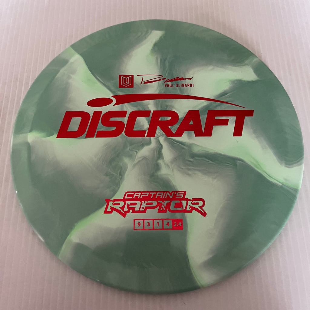 Discraft 2023 Paul Ulibarri Swirly ESP Captain's Raptor 9/3/1/4 (Maxweight)