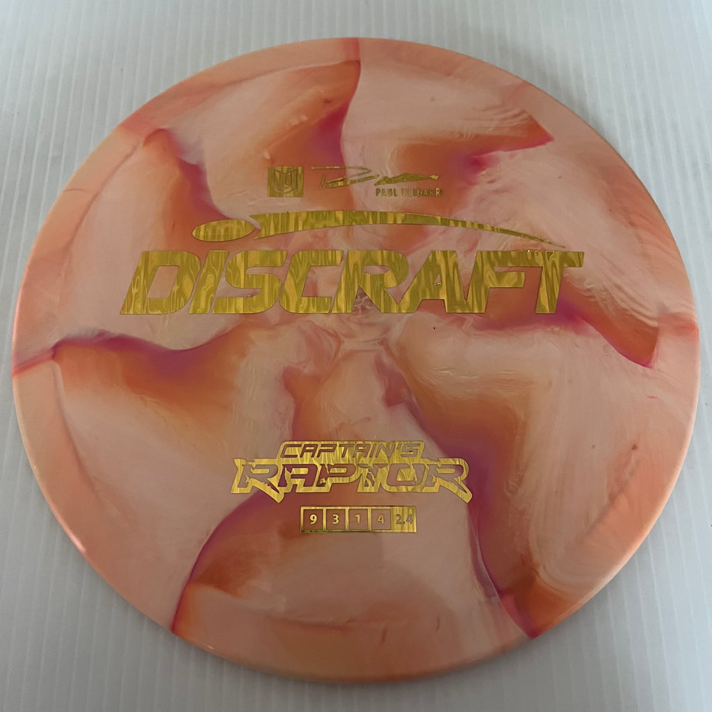 Discraft 2023 Paul Ulibarri Swirly ESP Captain's Raptor 9/3/1/4 (Maxweight)