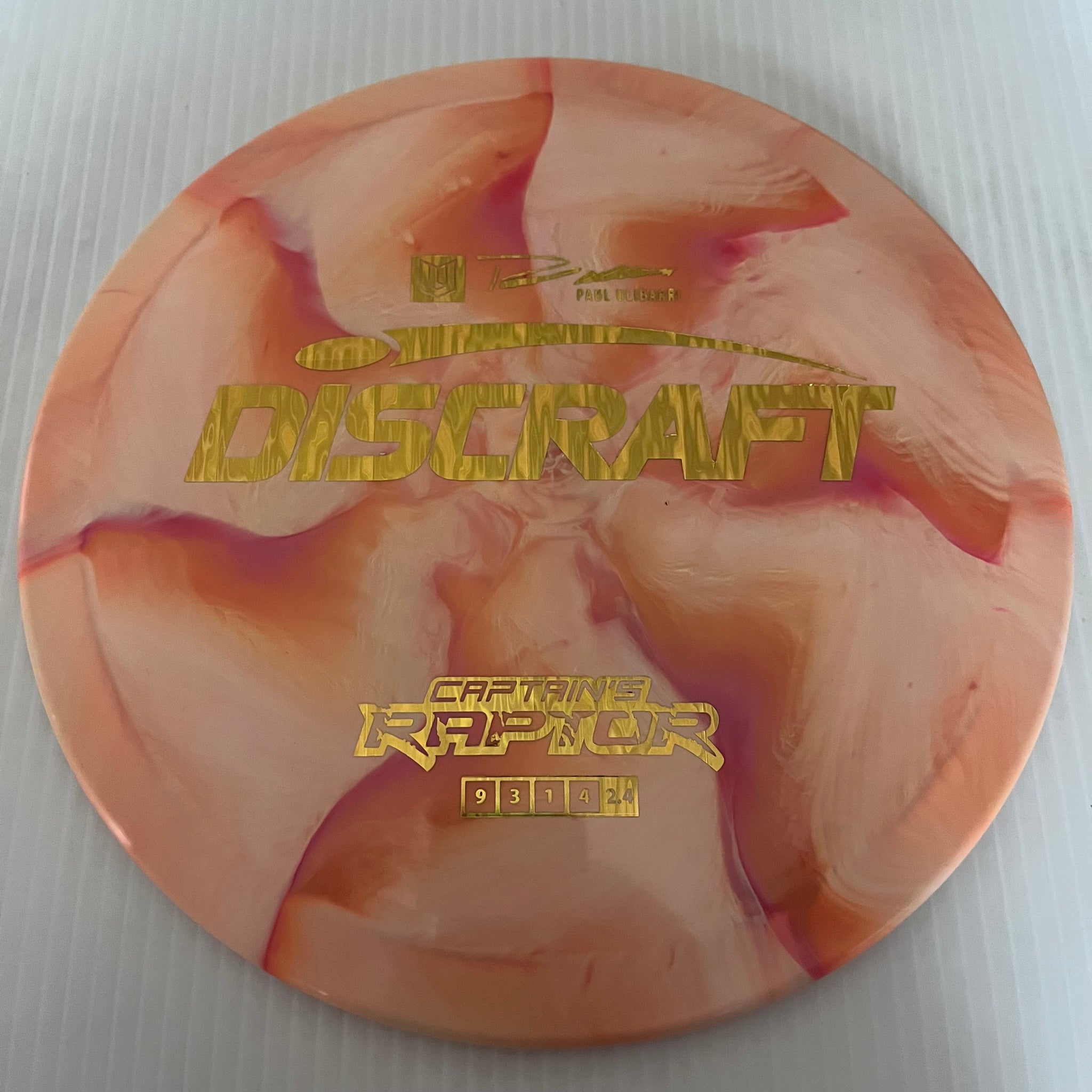 Discraft 2023 Paul Ulibarri Swirly ESP Captain's Raptor 9/3/1/4 (Maxweight)