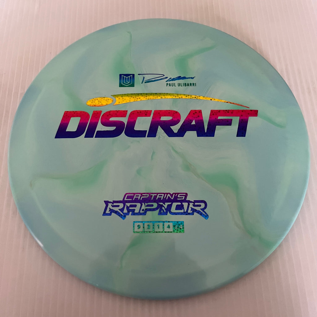 Discraft 2023 Paul Ulibarri Swirly ESP Captain's Raptor 9/3/1/4 (Maxweight)