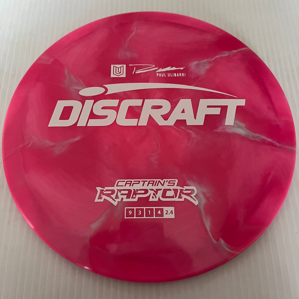 Discraft 2023 Paul Ulibarri Swirly ESP Captain's Raptor 9/3/1/4 (Maxweight)
