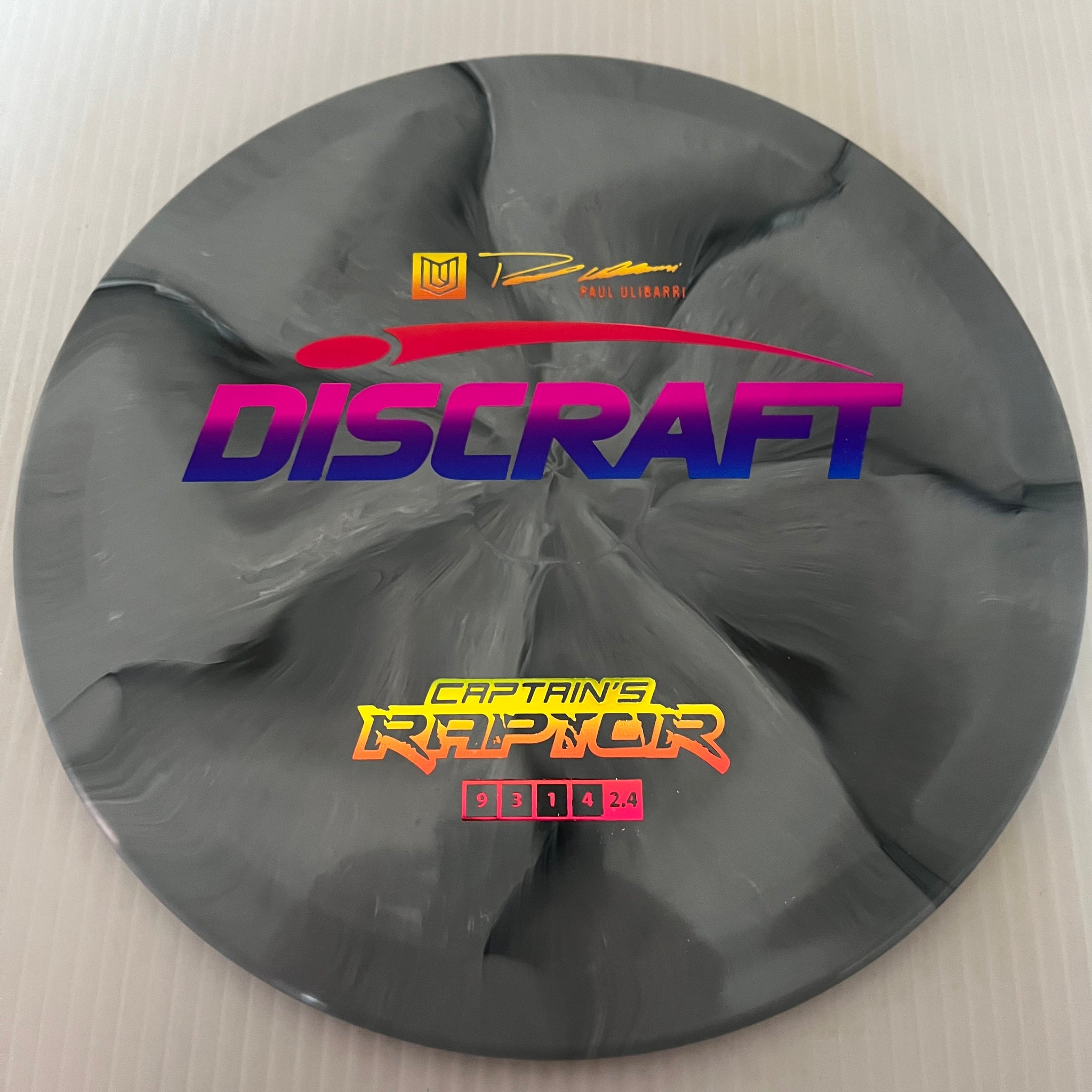 Discraft 2023 Paul Ulibarri Swirly ESP Captain's Raptor 9/3/1/4 (Maxweight)