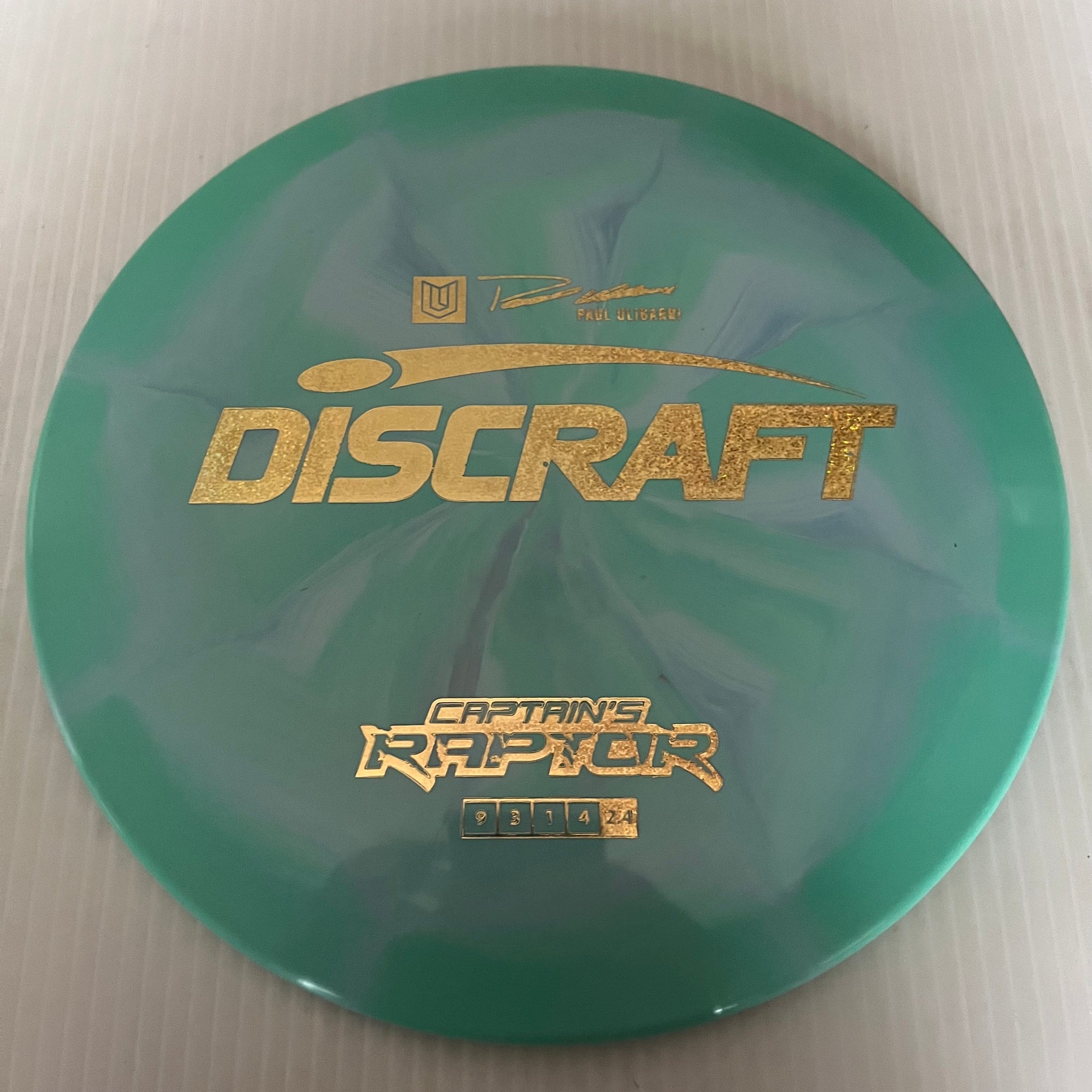 Discraft 2023 Paul Ulibarri Swirly ESP Captain's Raptor 9/3/1/4 (Lighterweights)
