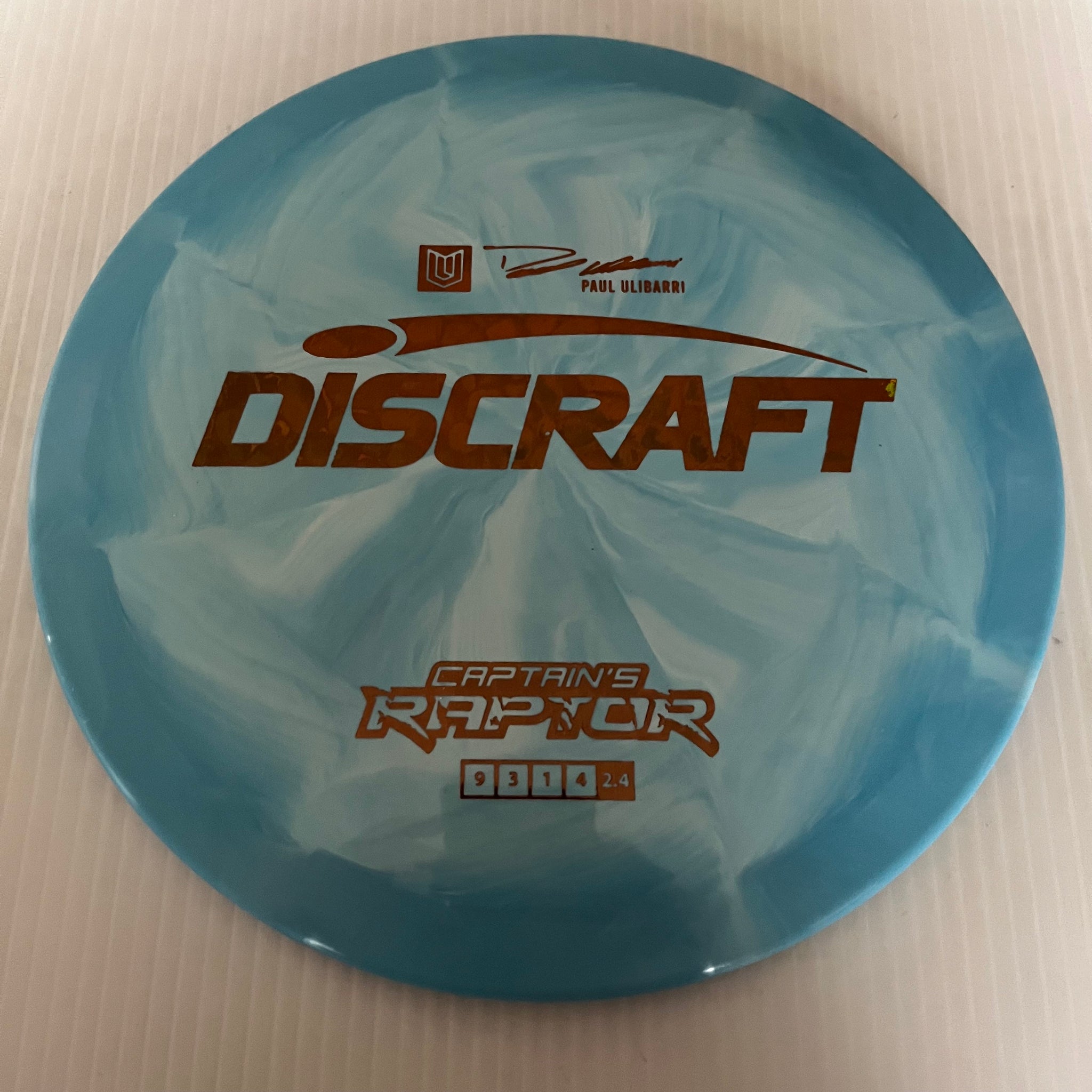 Discraft 2023 Paul Ulibarri Swirly ESP Captain's Raptor 9/3/1/4 (Lighterweights)
