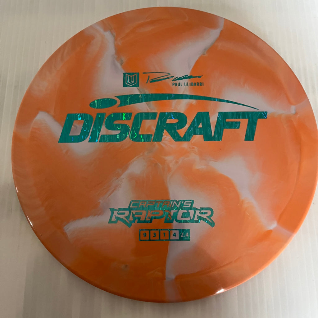Discraft 2023 Paul Ulibarri Swirly ESP Captain's Raptor 9/3/1/4 (Maxweight)