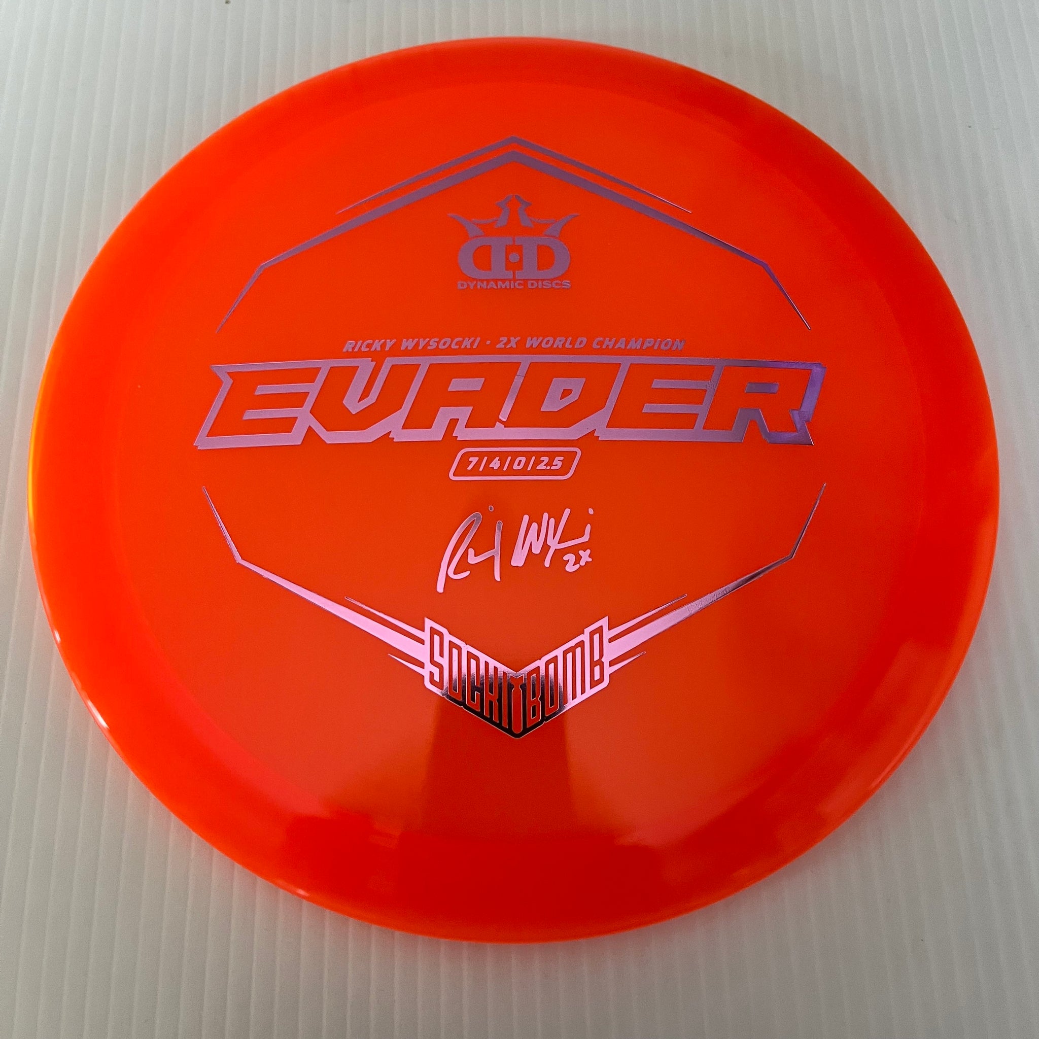 Dynamic Discs 2x Ricky Wysocki Sockibomb Lucid Evader 7/4/0/2.5