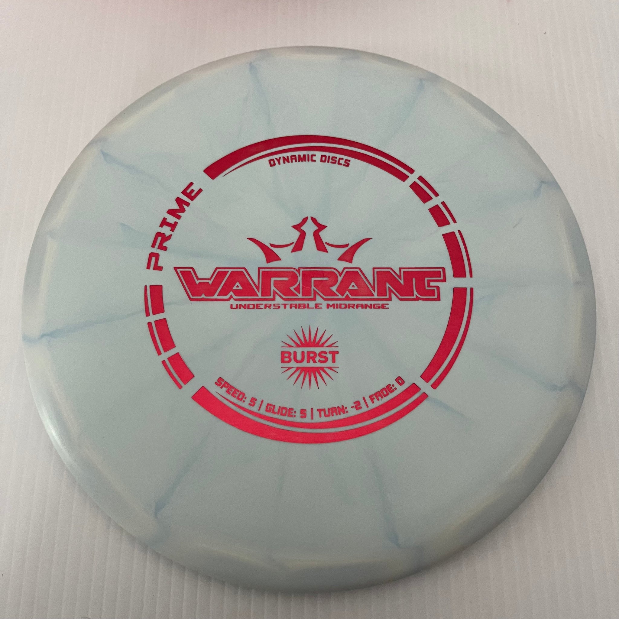 Dynamic Discs Prime Burst Warrant 5/5/-2/0