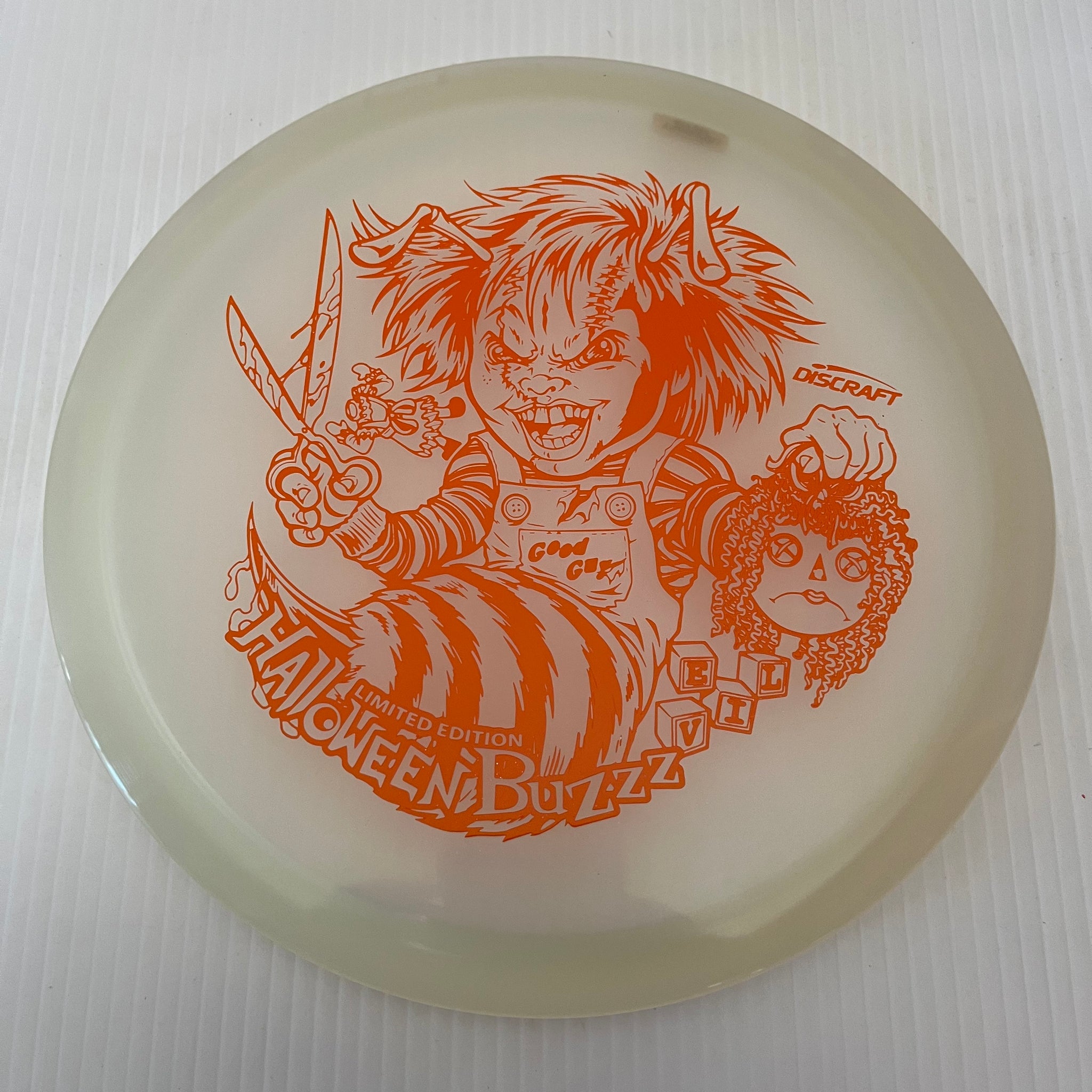 Discraft 2022 Halloween Chucky Themed Glow Z Buzzz 5/4/-1/1