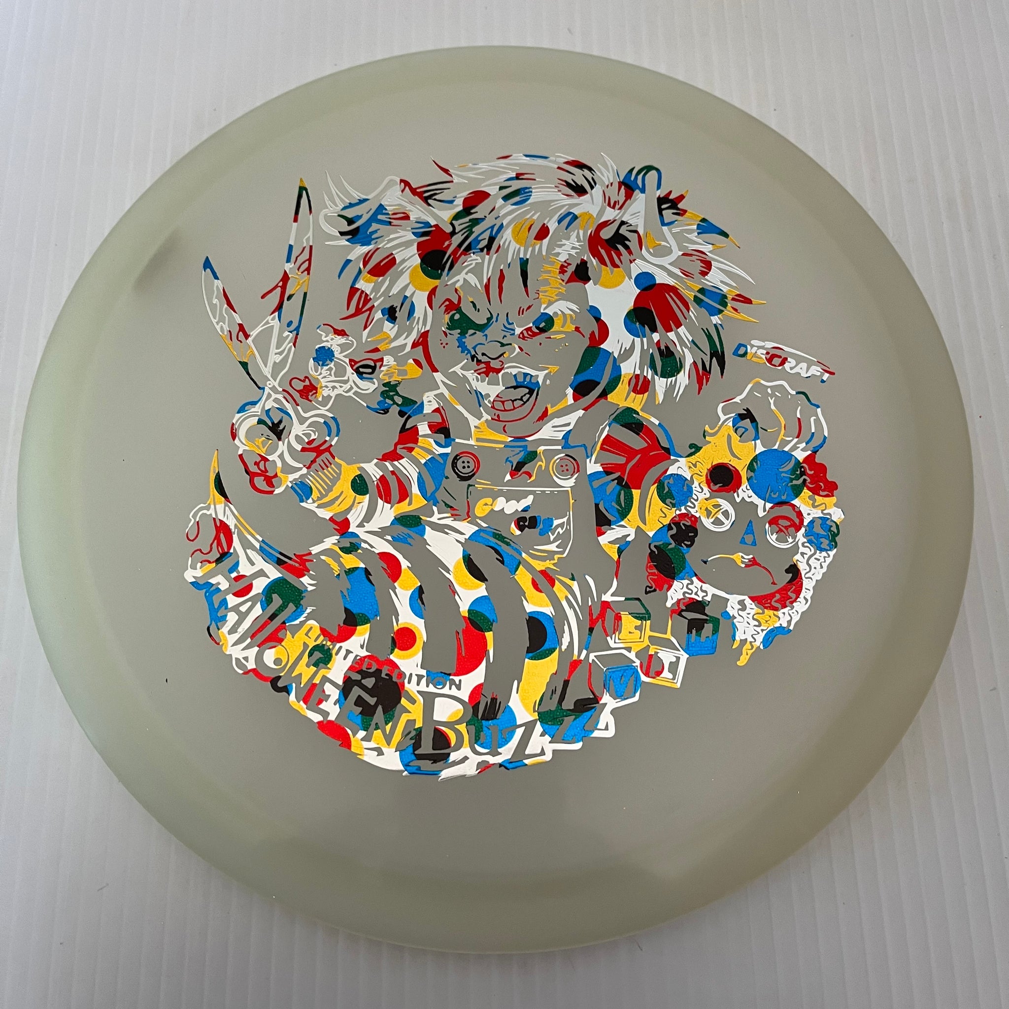 overprit チャッキー Discraft 2022 Halloween Chucky Themed Glow Z Buzzz 5/4/-1/1