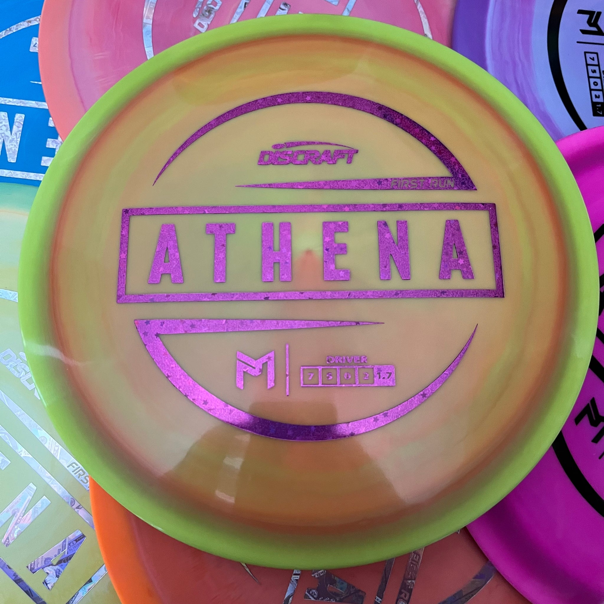 Discraft Paul McBeth First Run Swirly ESP Athena 7/5/0/2 (Lighterweights)