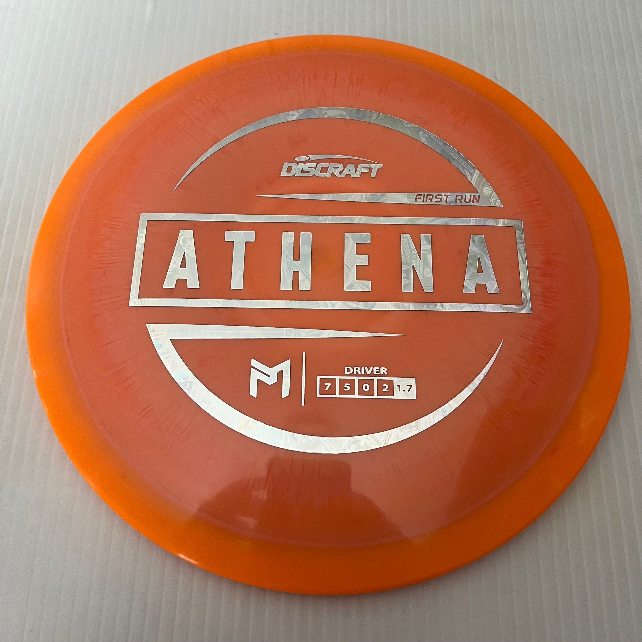 Discraft Paul McBeth First Run Swirly ESP Athena 7/5/0/2 (Lighterweights)