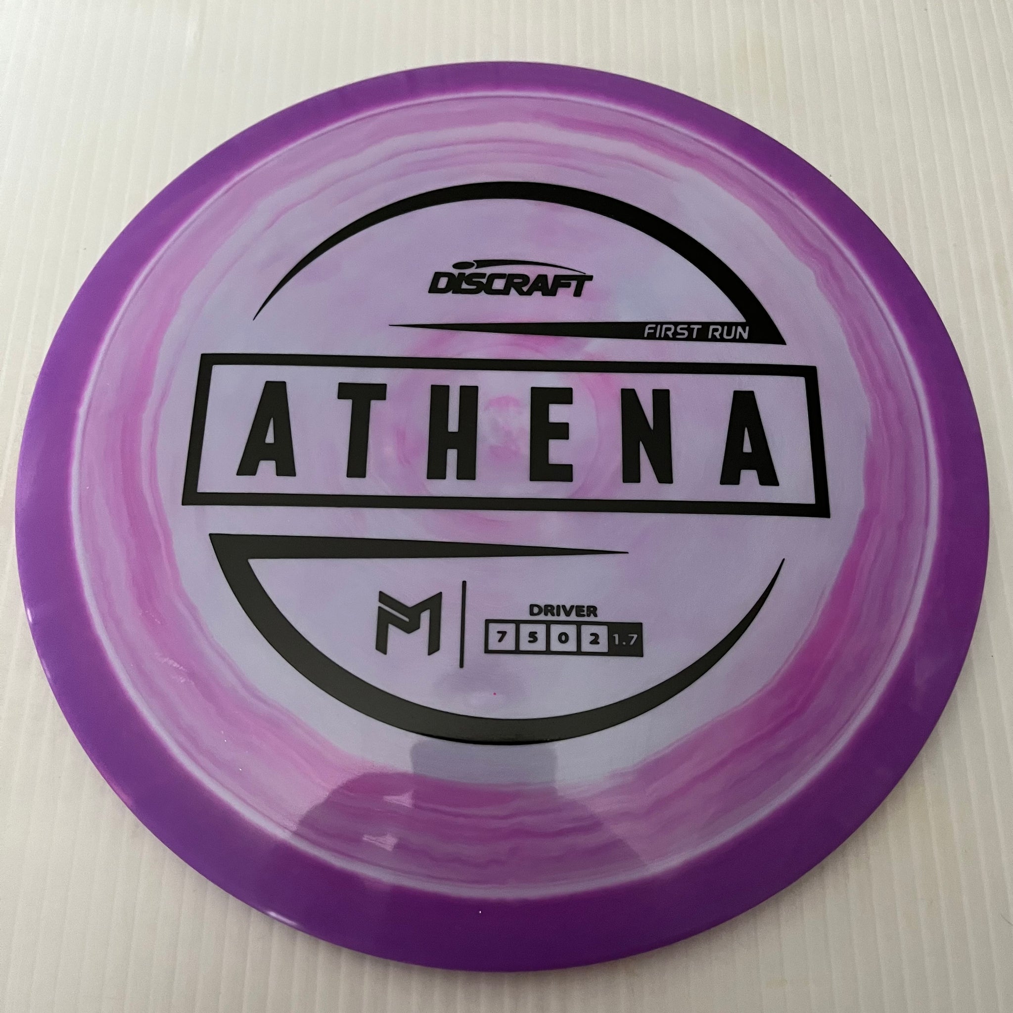 Discraft Paul McBeth First Run Swirly ESP Athena 7/5/0/2 (Lighterweights)