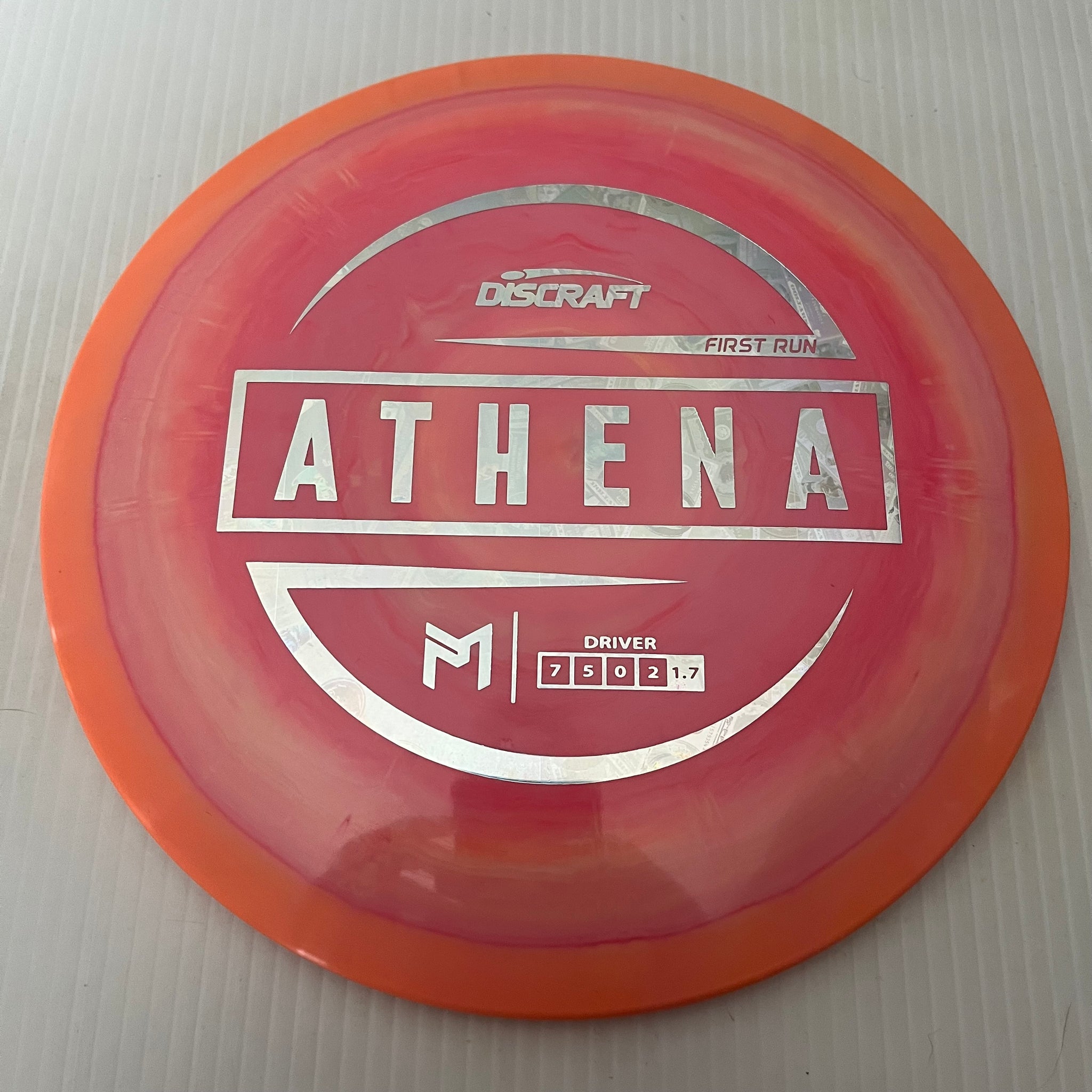 Discraft Paul McBeth First Run Swirly ESP Athena 7/5/0/2 (Lighterweights)