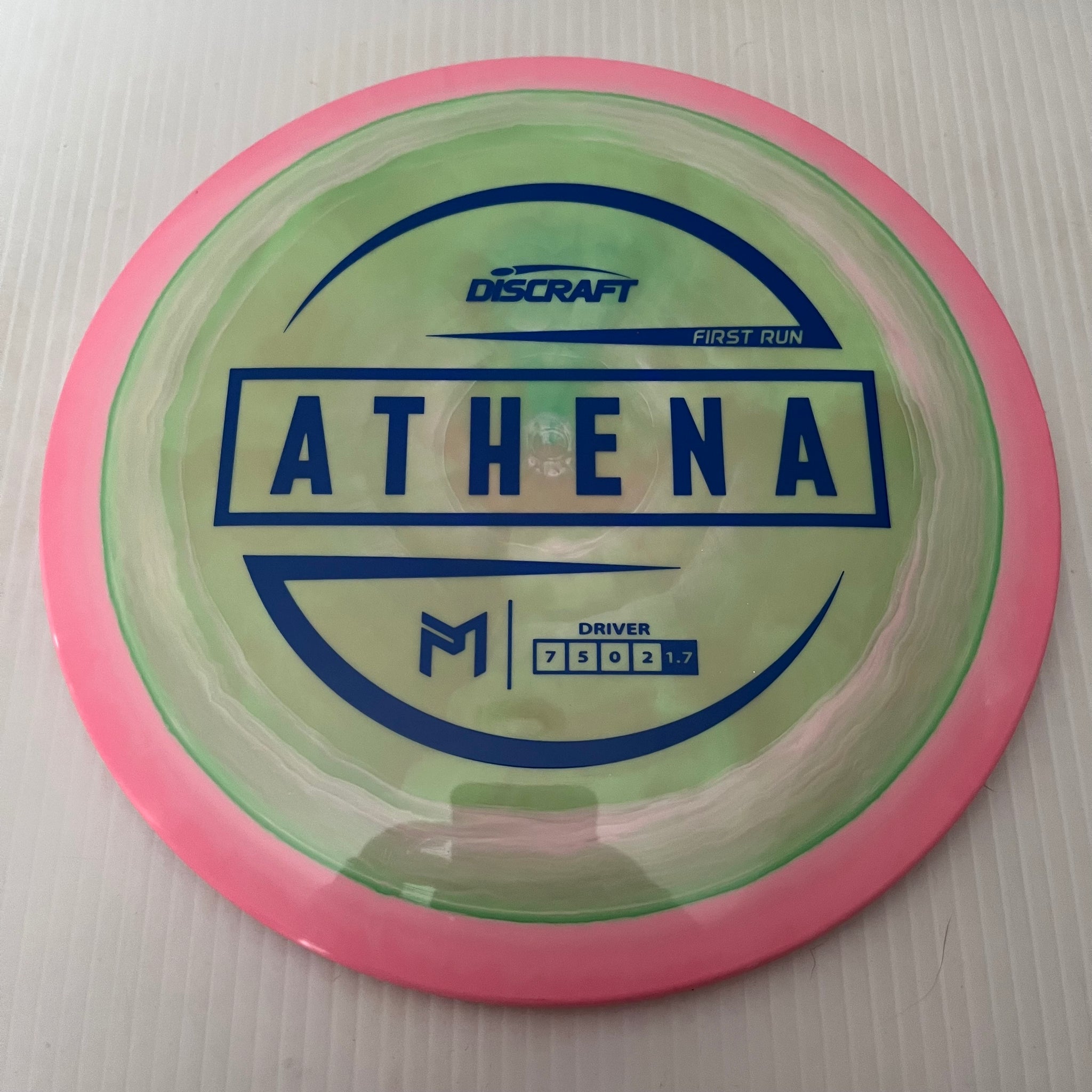 Discraft Paul McBeth First Run Swirly ESP Athena 7/5/0/2 (Lighterweights)