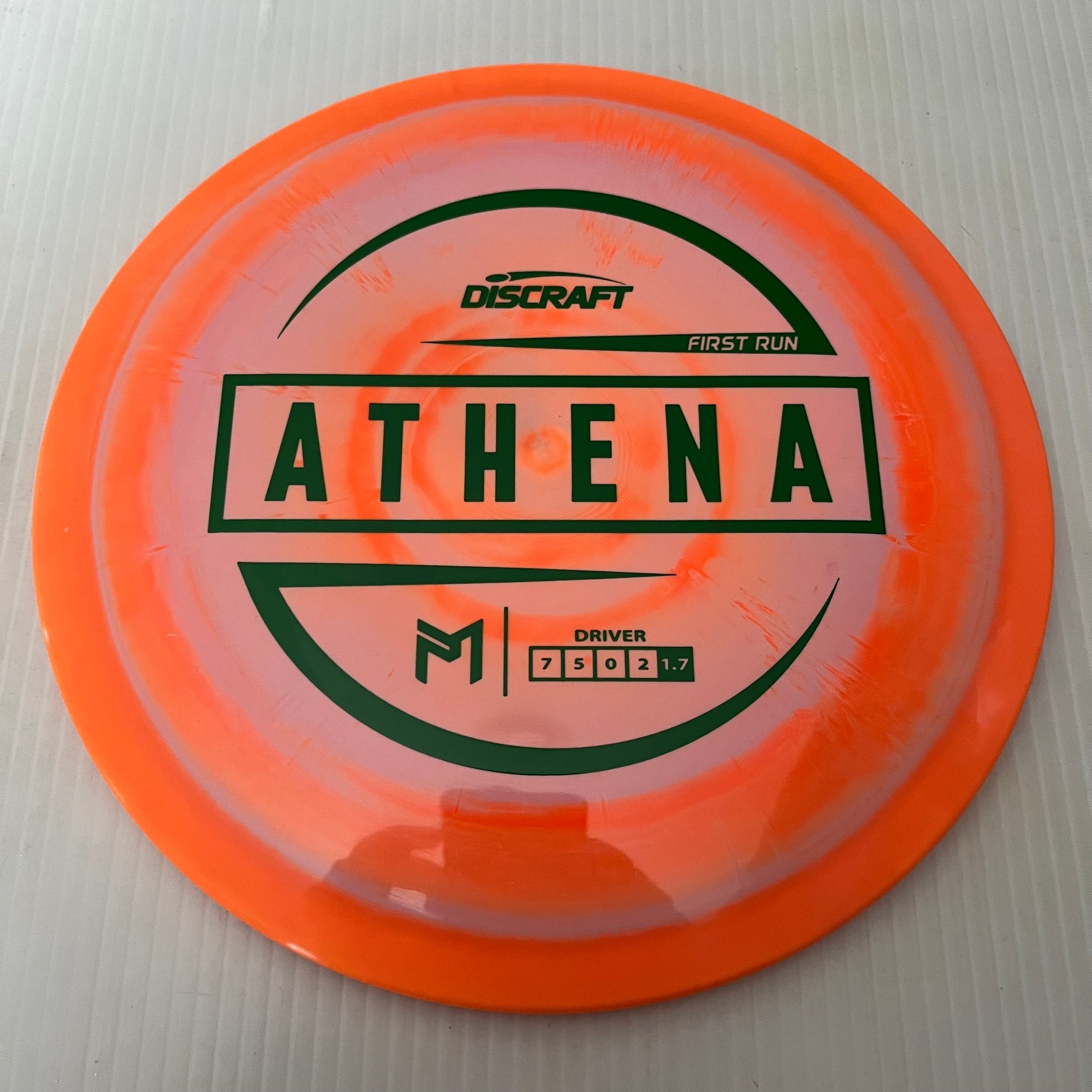 Discraft Paul McBeth First Run Swirly ESP Athena 7/5/0/2 (Maxweight)