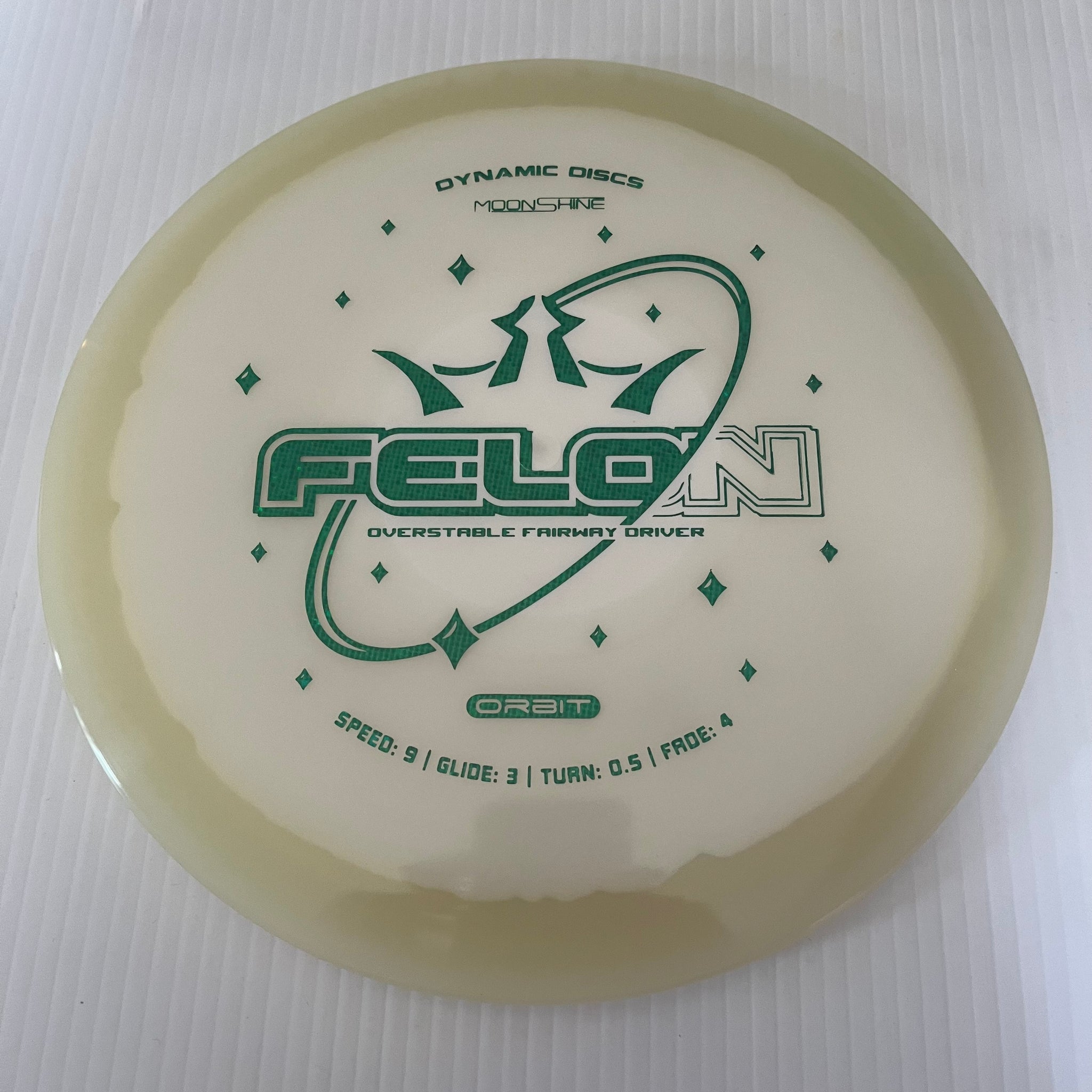 Dynamic Discs Lucid Moonshine Glow Orbit Felon 9/3/0.5/4