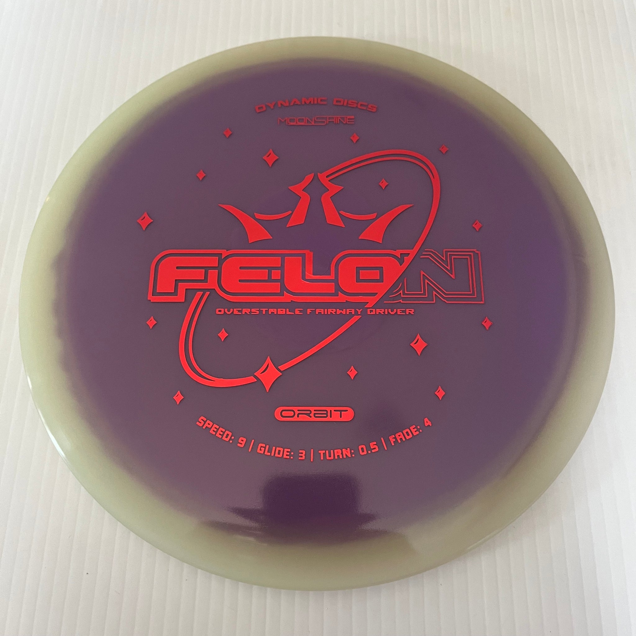Dynamic Discs Lucid Moonshine Glow Orbit Felon 9/3/0.5/4
