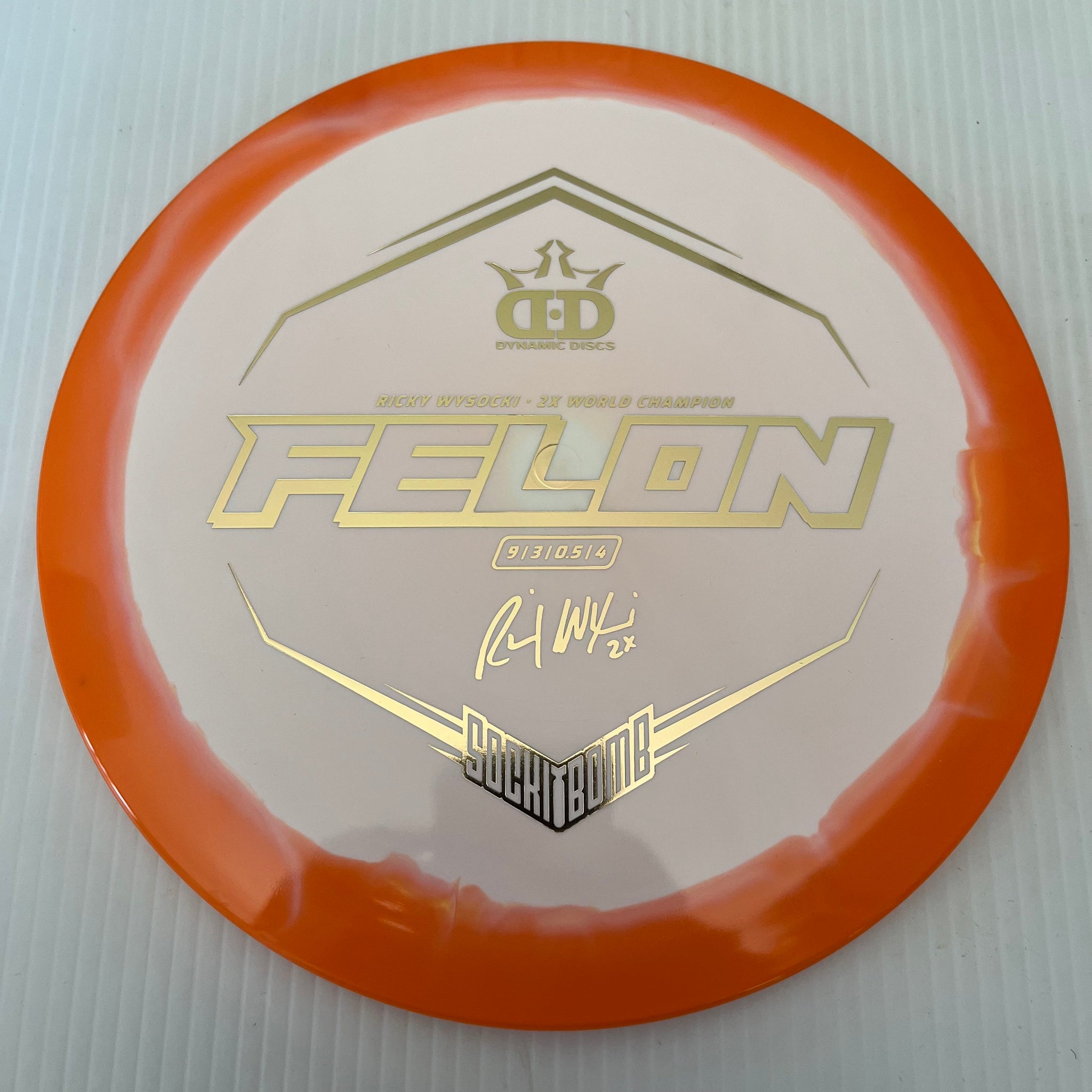 Dynamic Discs 2x Ricky Wysocki Sockibomb Fuzion Orbit Felon 9/3/0.5/4