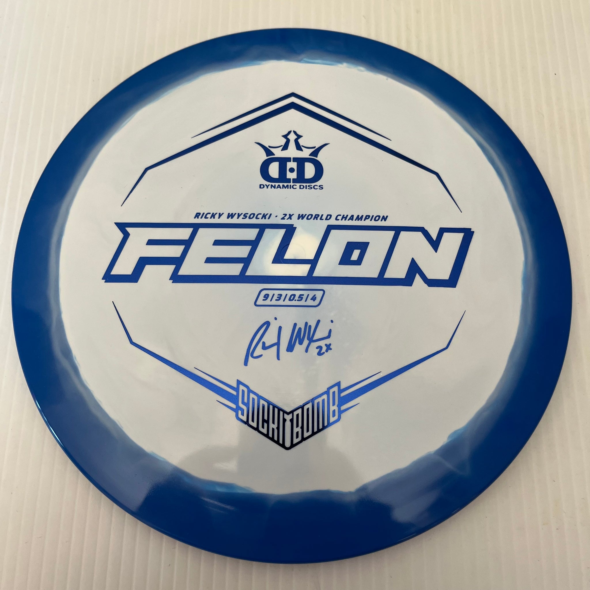 Dynamic Discs 2x Ricky Wysocki Sockibomb Fuzion Orbit Felon 9/3/0.5/4