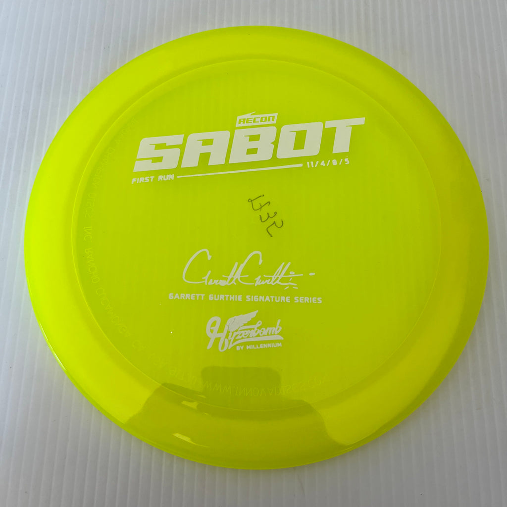 Millennium Discs First Run Garrett Gurthie Hyzerbomb Recon Sabot 11/4/0/5