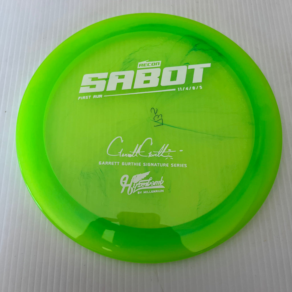 Millennium Discs First Run Garrett Gurthie Hyzerbomb Recon Sabot 11/4/0/5