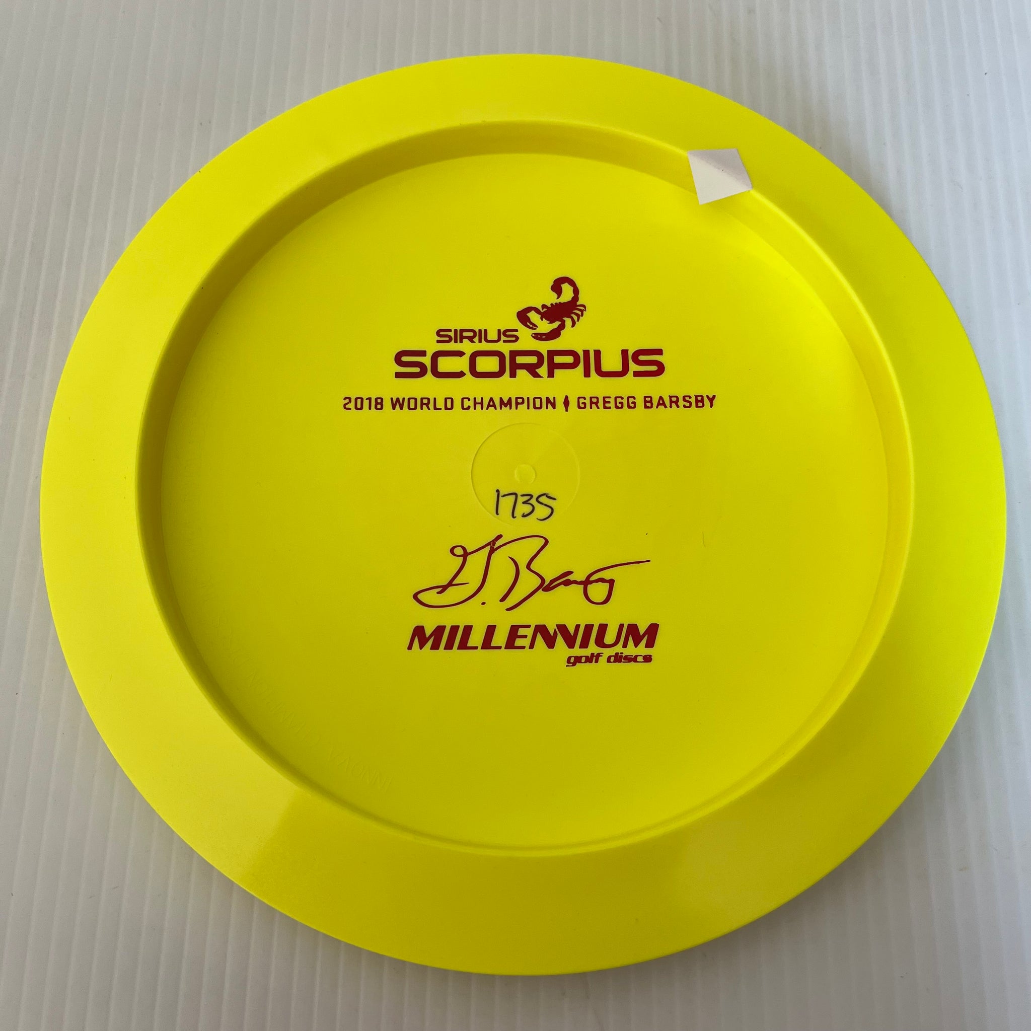 Millennium Discs 1x Gregg Barsby Bottom Stamp Sirius Scorpius 12/5/-1/3