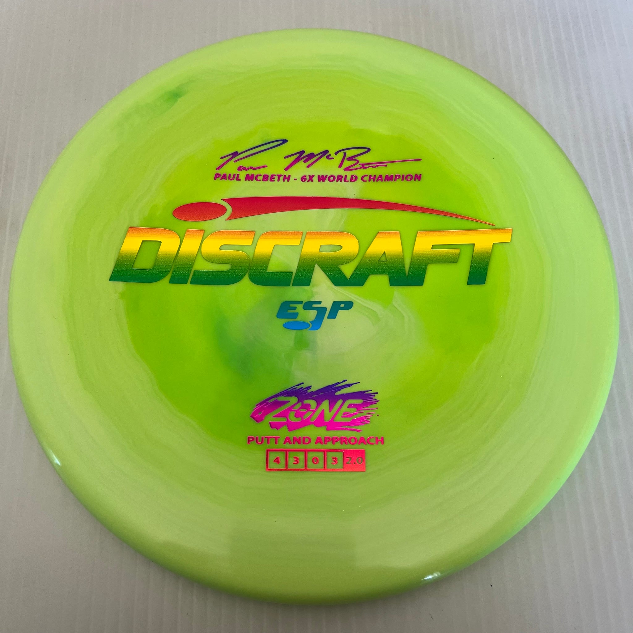Discraft 6x Paul McBeth Swirly ESP Zone 4/3/0/3