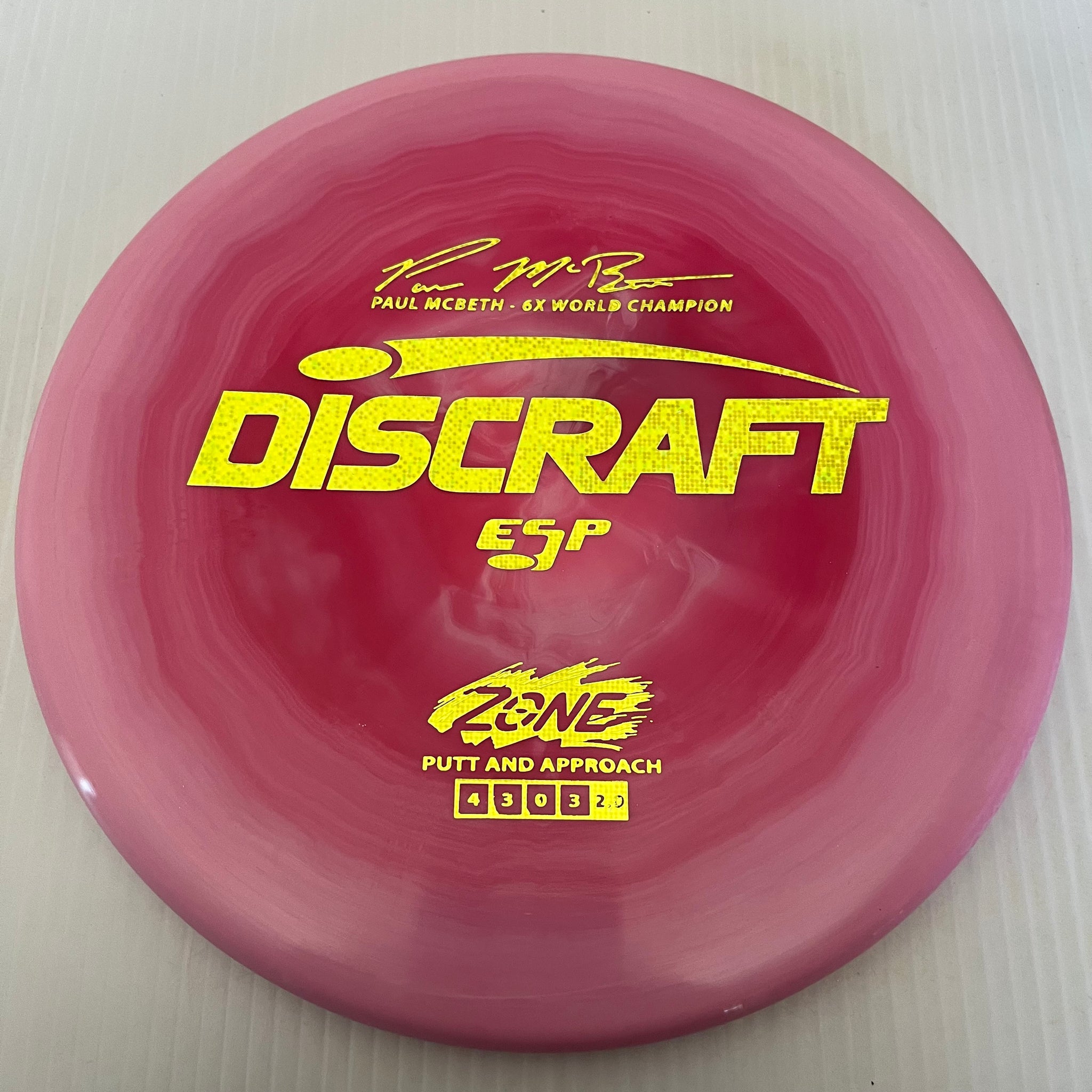 Discraft 6x Paul McBeth Swirly ESP Zone 4/3/0/3