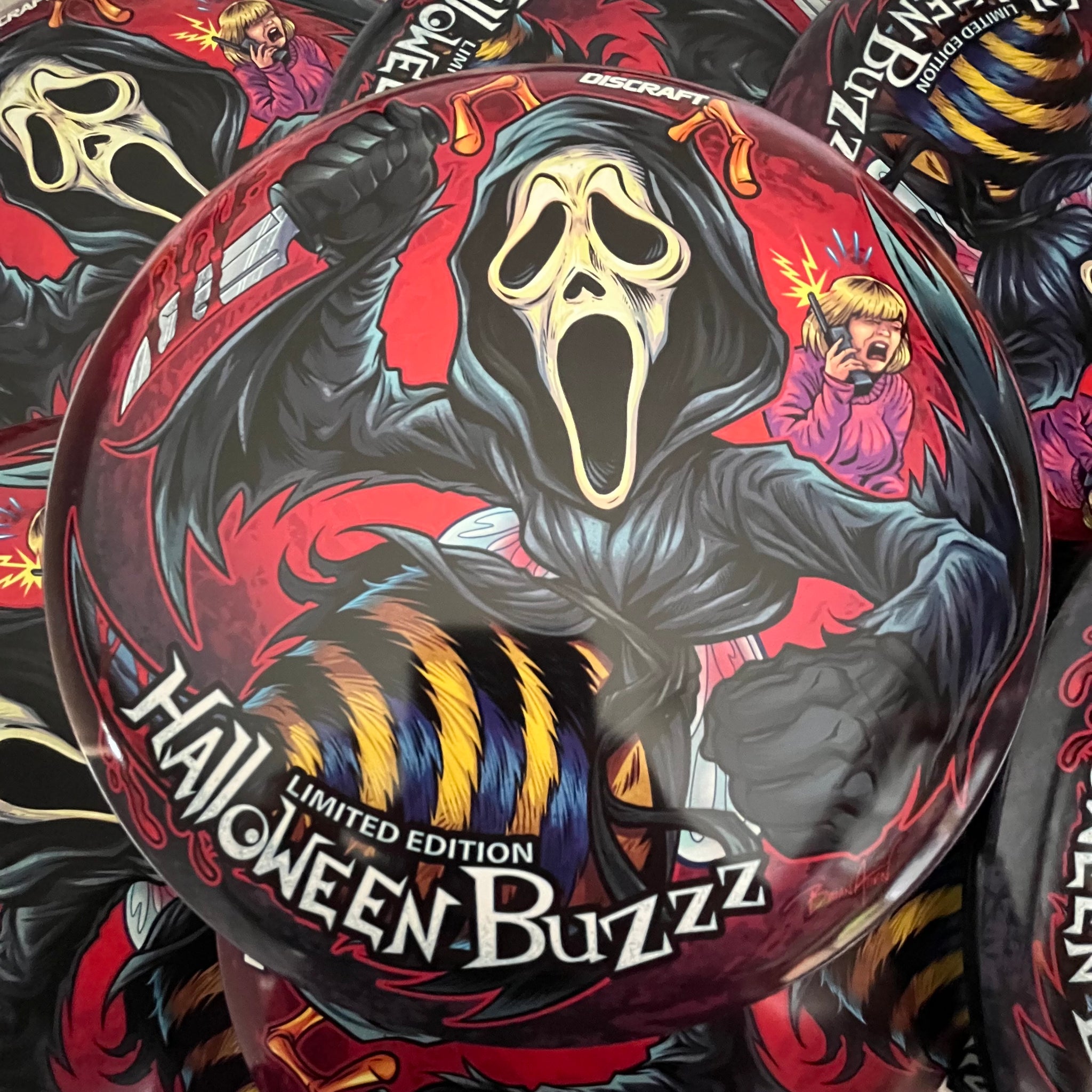 Discraft 2021 Halloween Scream the Movie Themed SuperColor ESP Buzzz 5/4/-1/1