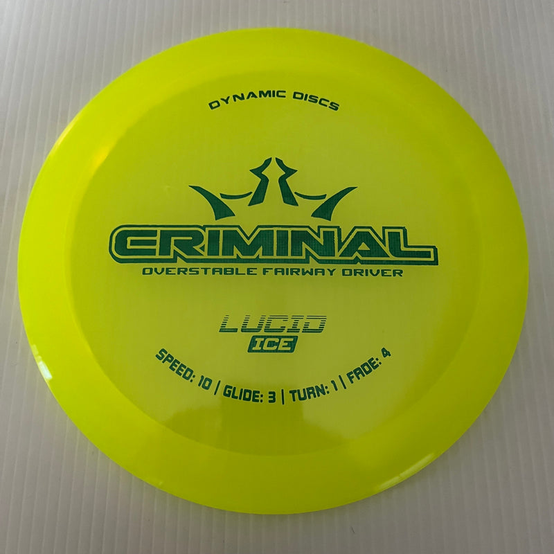 Dynamic Discs Lucid Ice Criminal 10/3/1/4